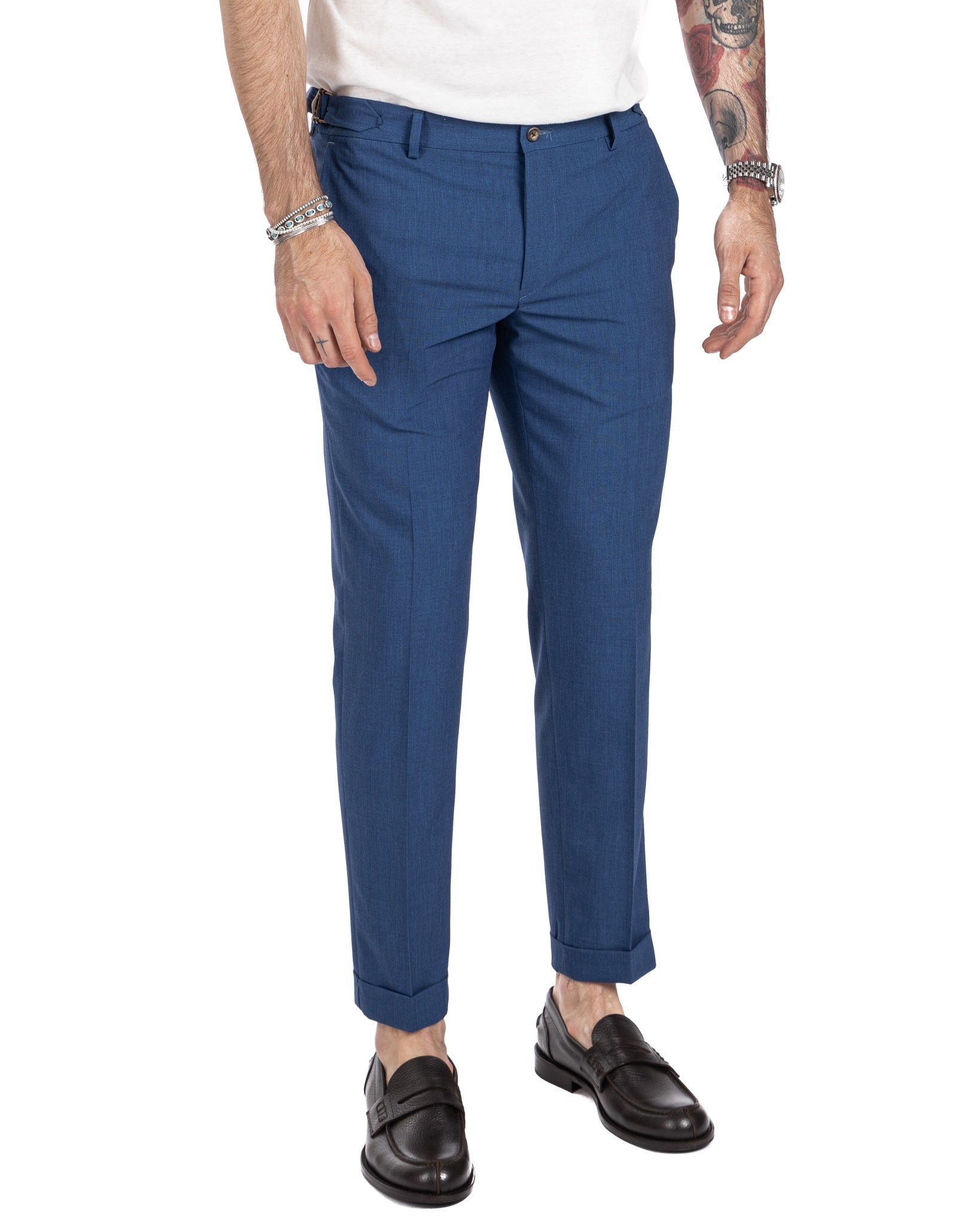 Trani - pantalon en jean avec boucles