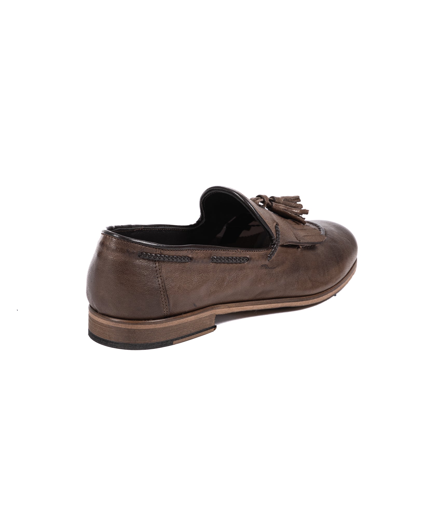 Pablo - beige moccasin with fringe and tassel