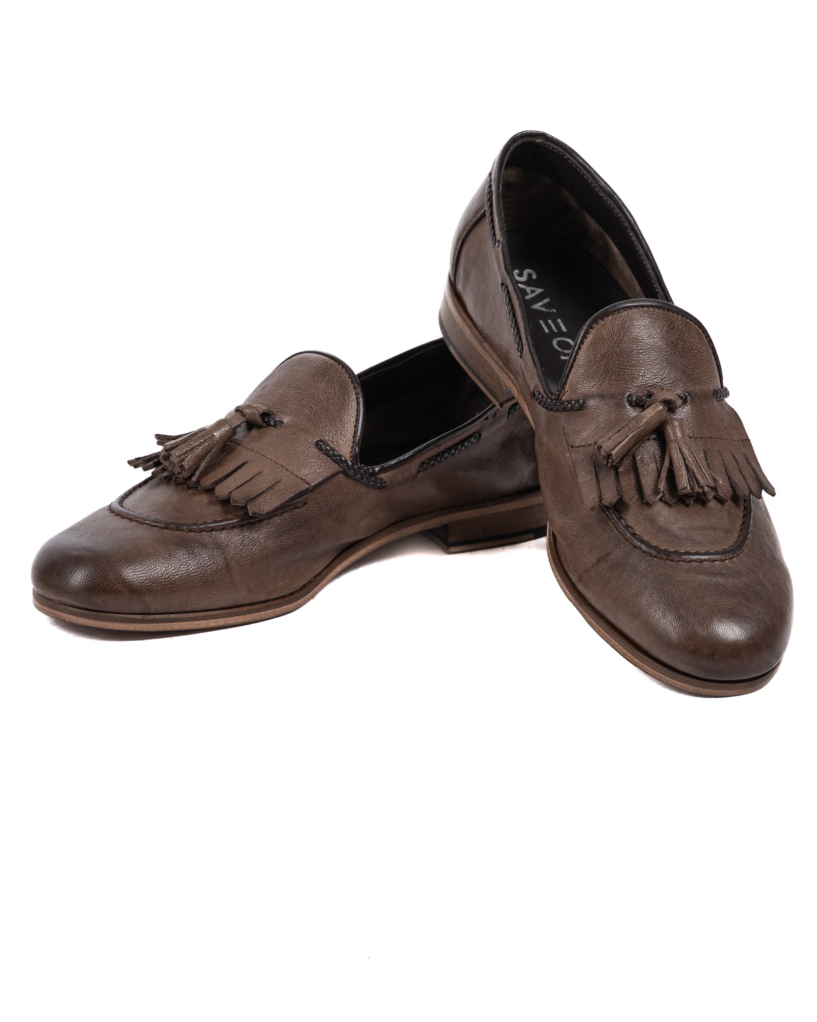 Pablo - beige moccasin with fringe and tassel
