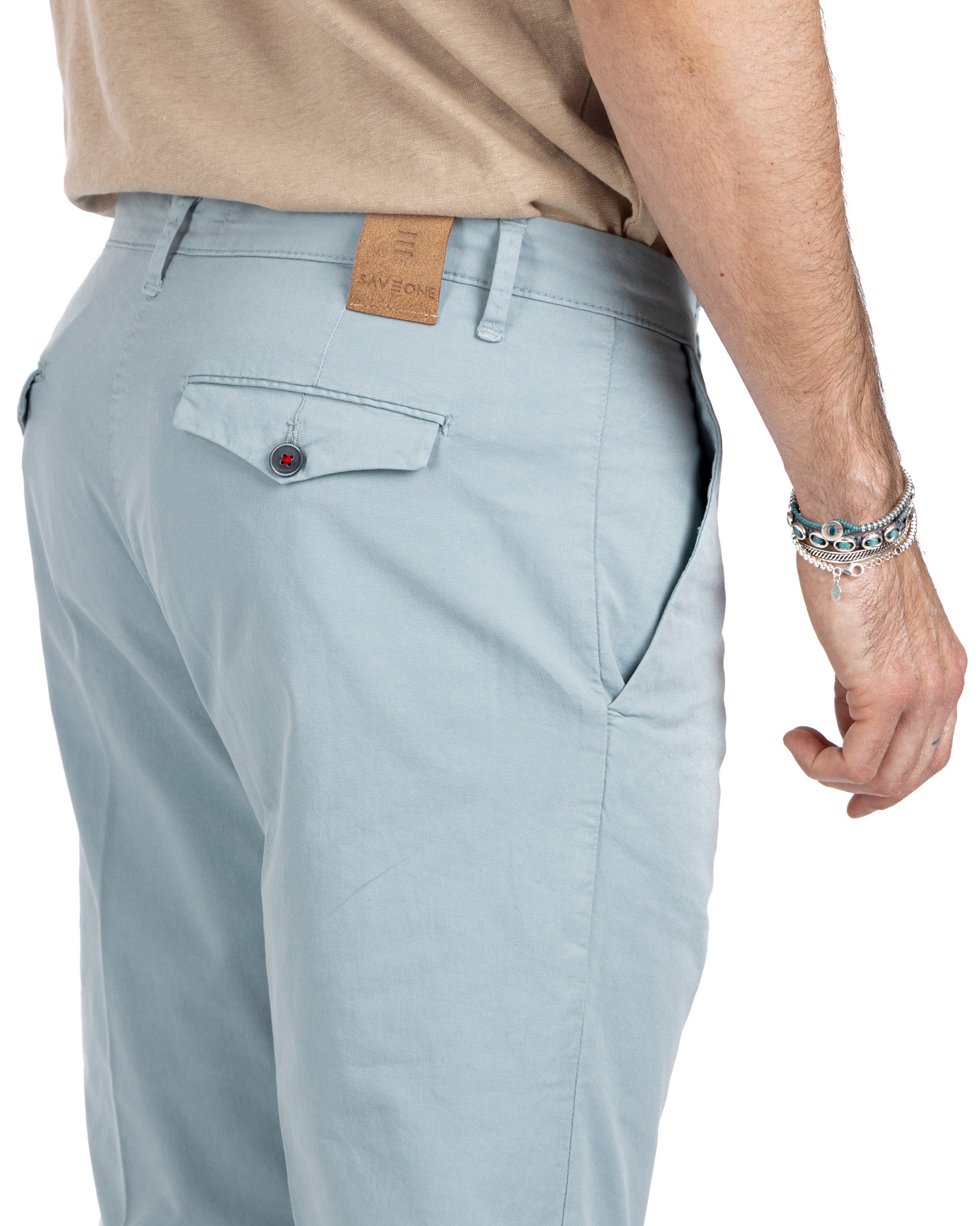 Lauren - pantacourt bleu clair