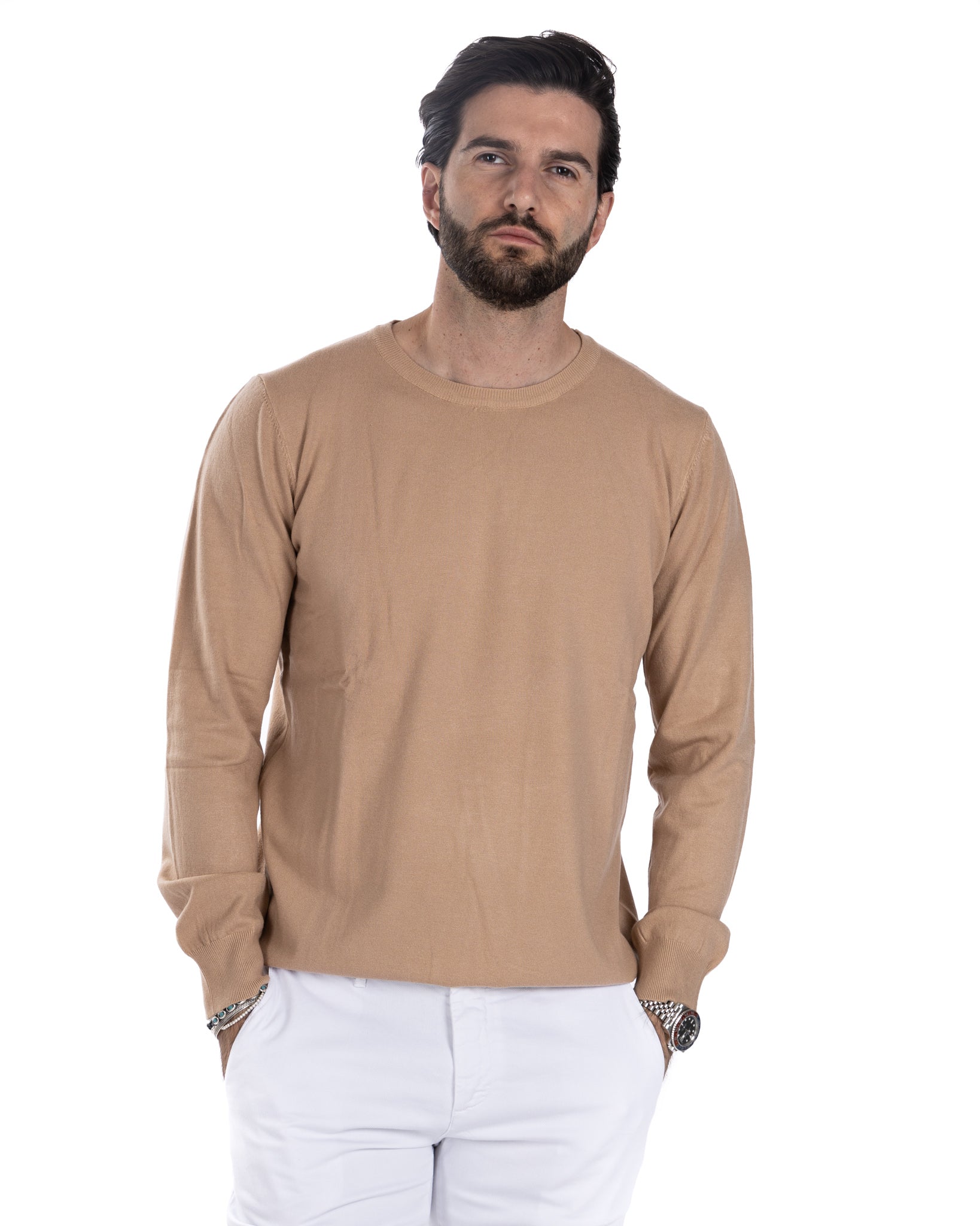 Basic beige crewneck