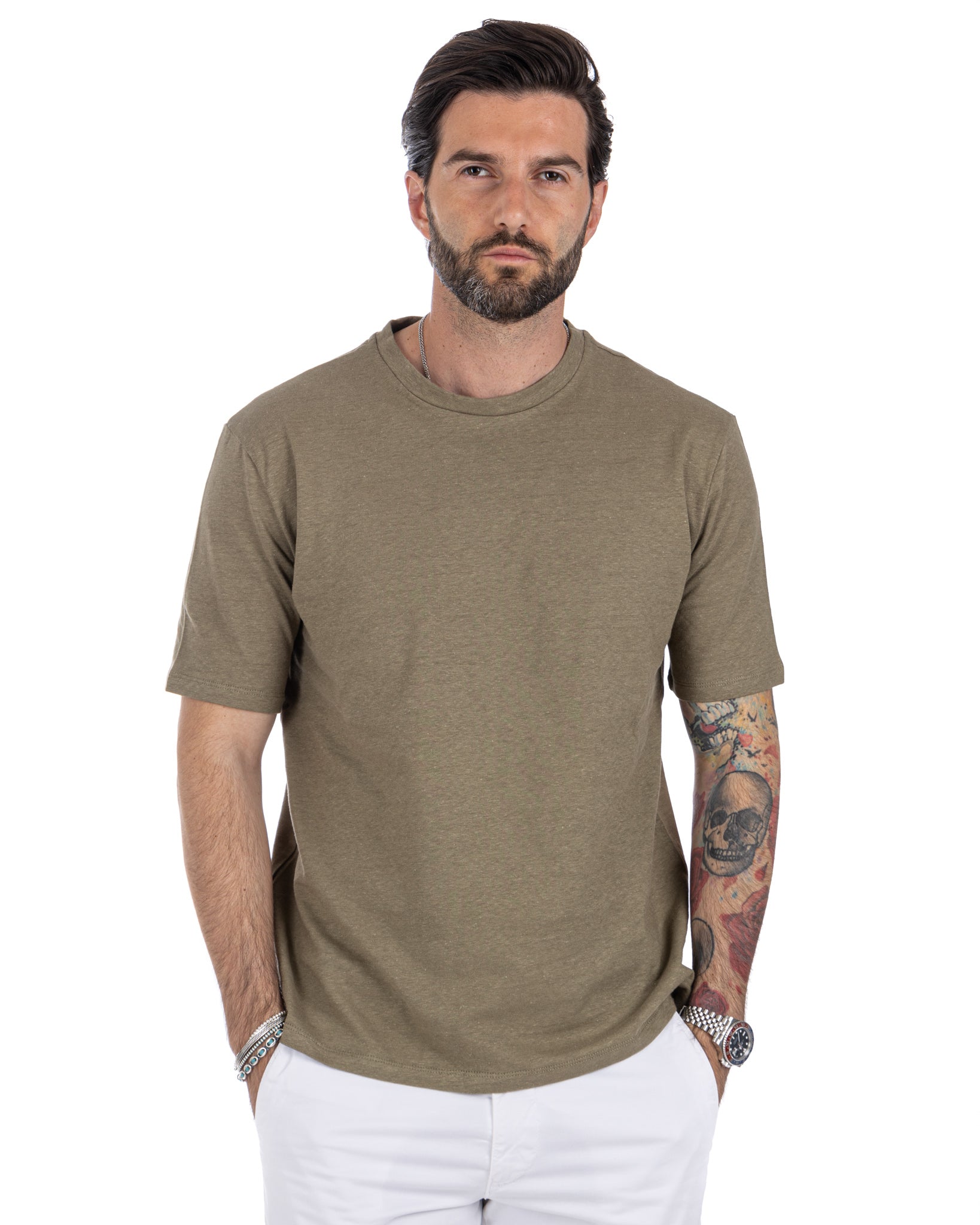 Favignana - military linen t-shirt