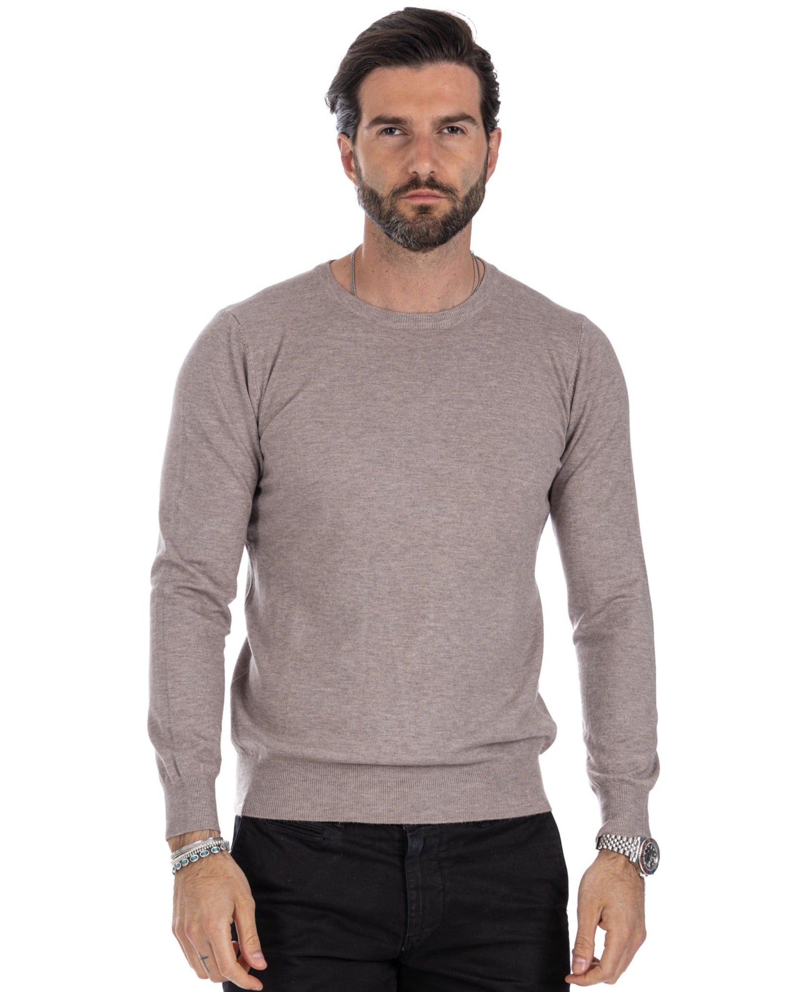 Basic khaki crewneck