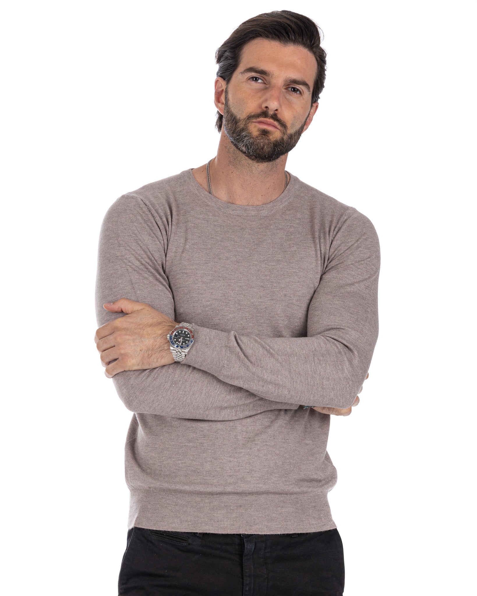 Basic khaki crewneck