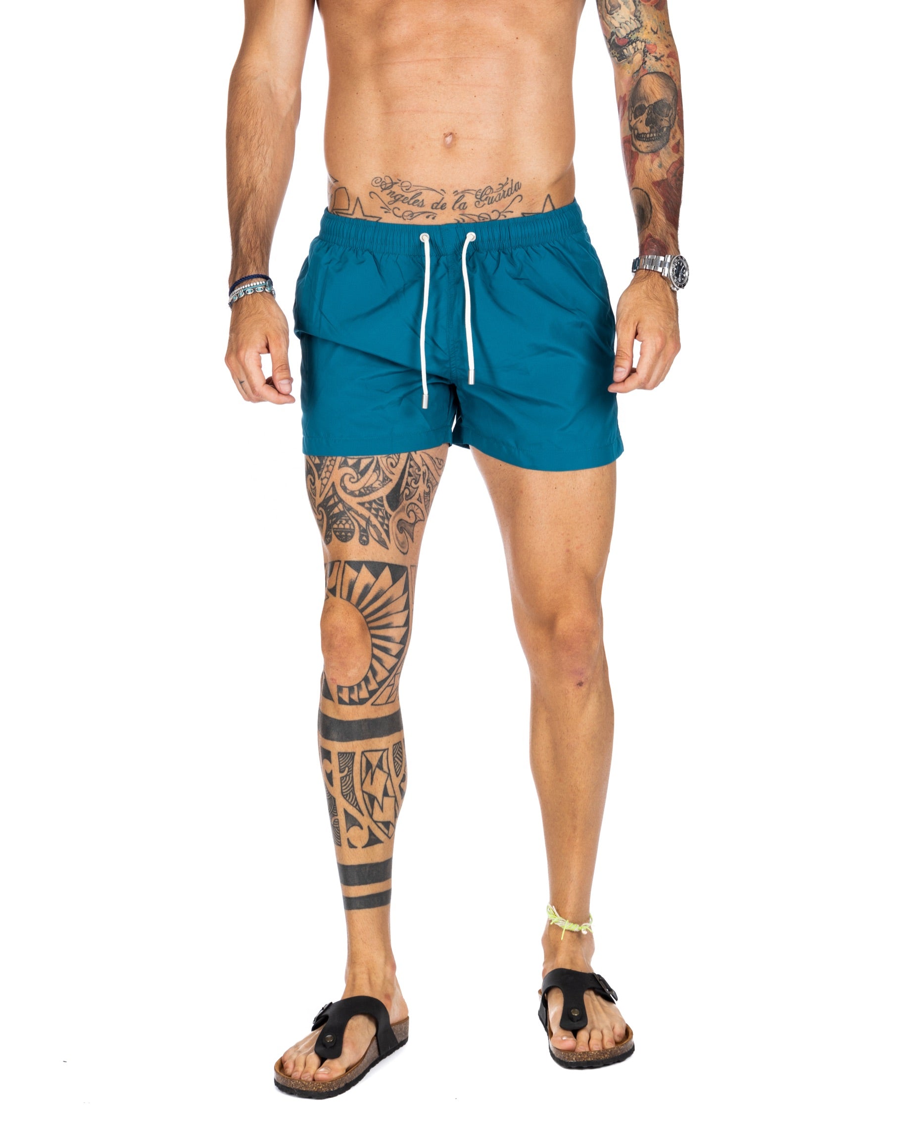 Costume da bagno - Tinta unita petrolio