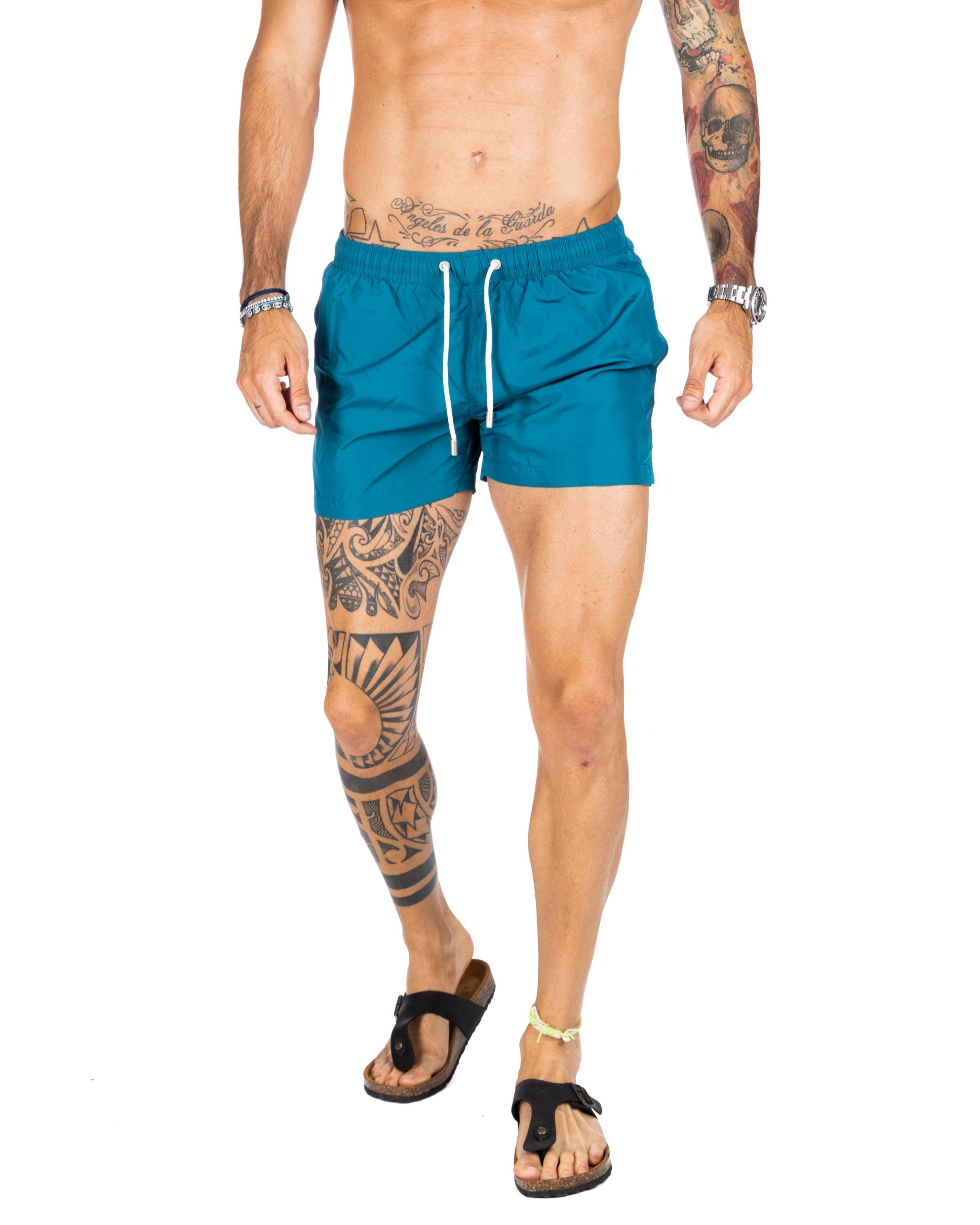 Costume da bagno - Tinta unita petrolio