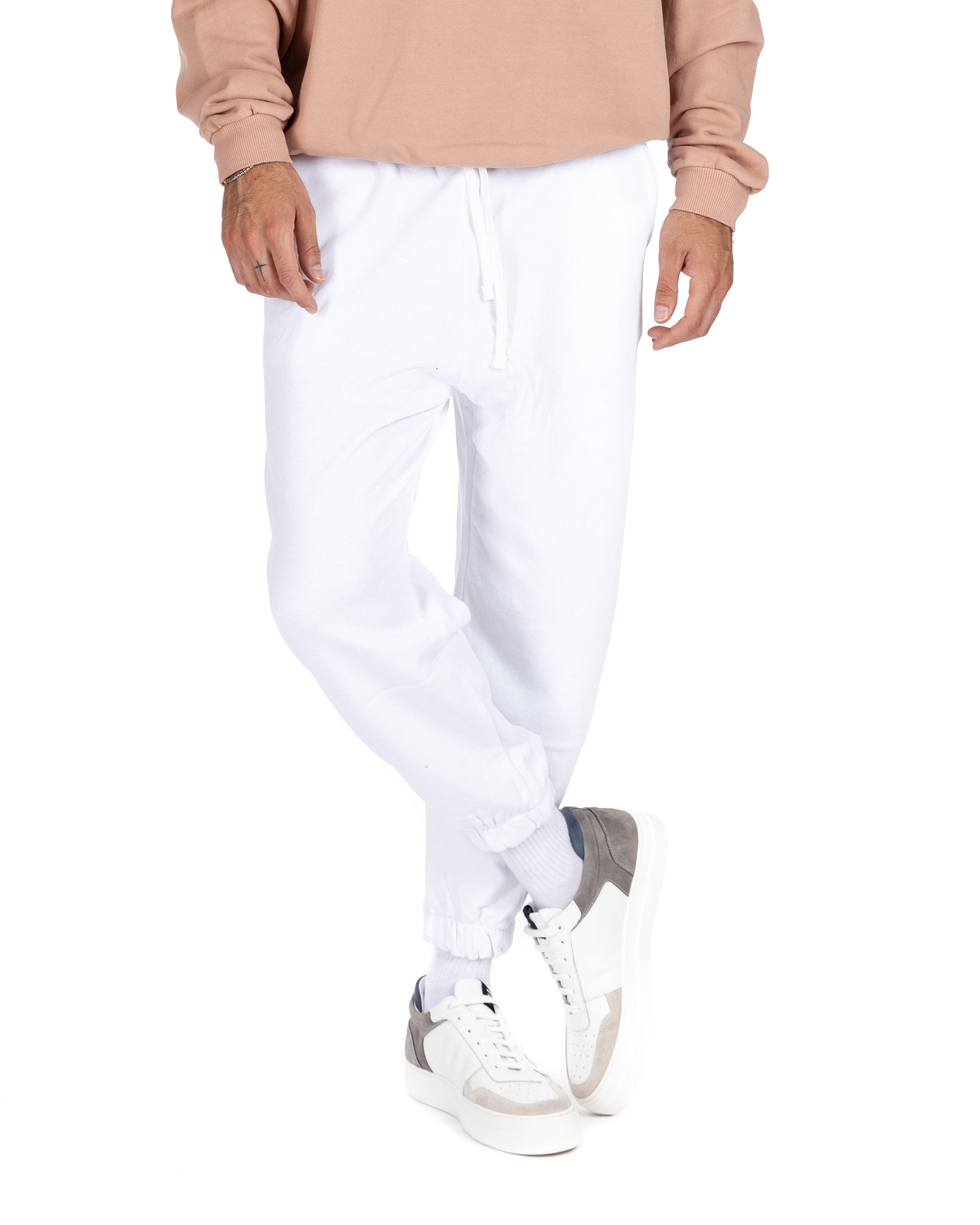 YOKOHAMA - OVERSIZED WHITE FLEECE TRACKSUIT