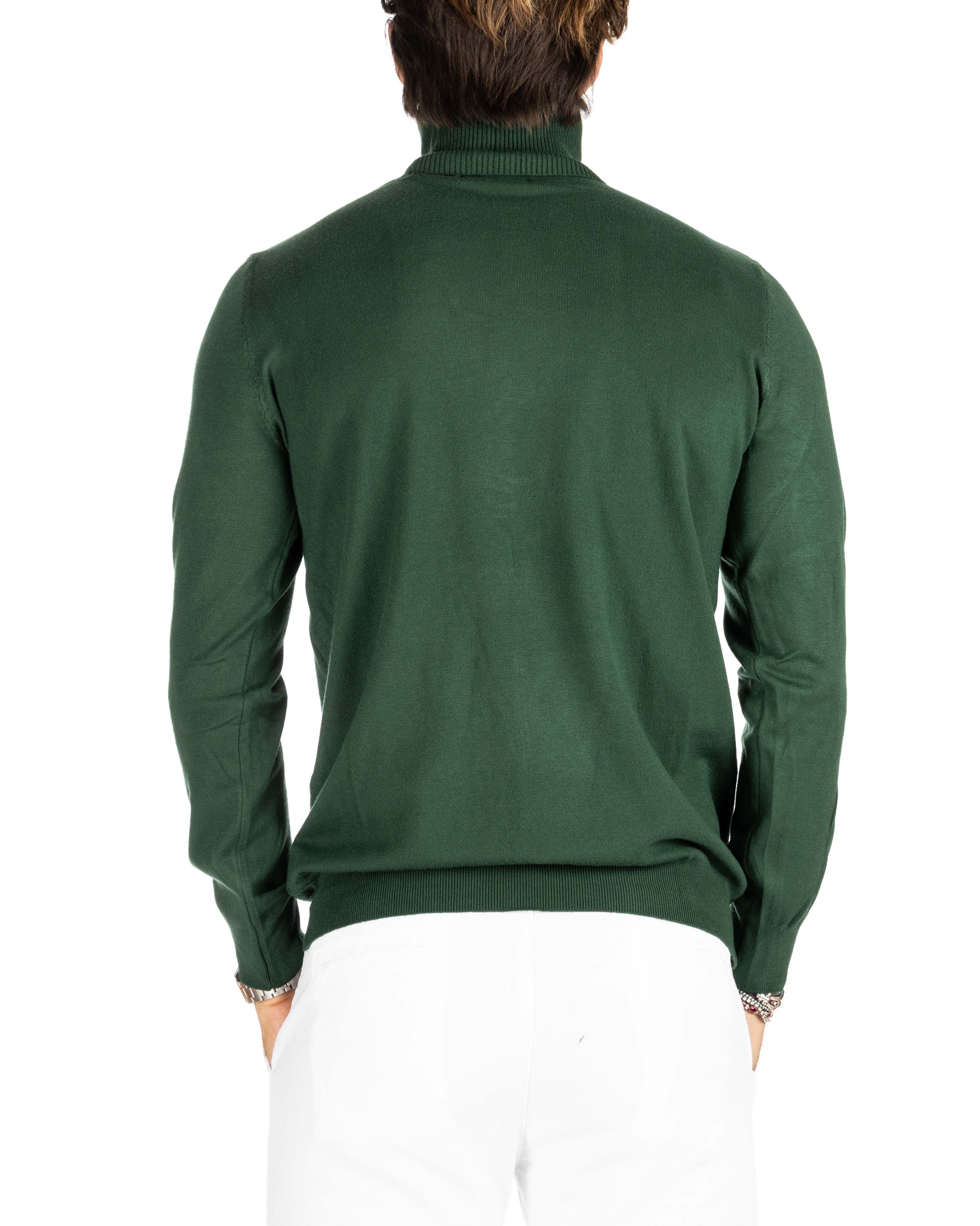 Basic green turtleneck
