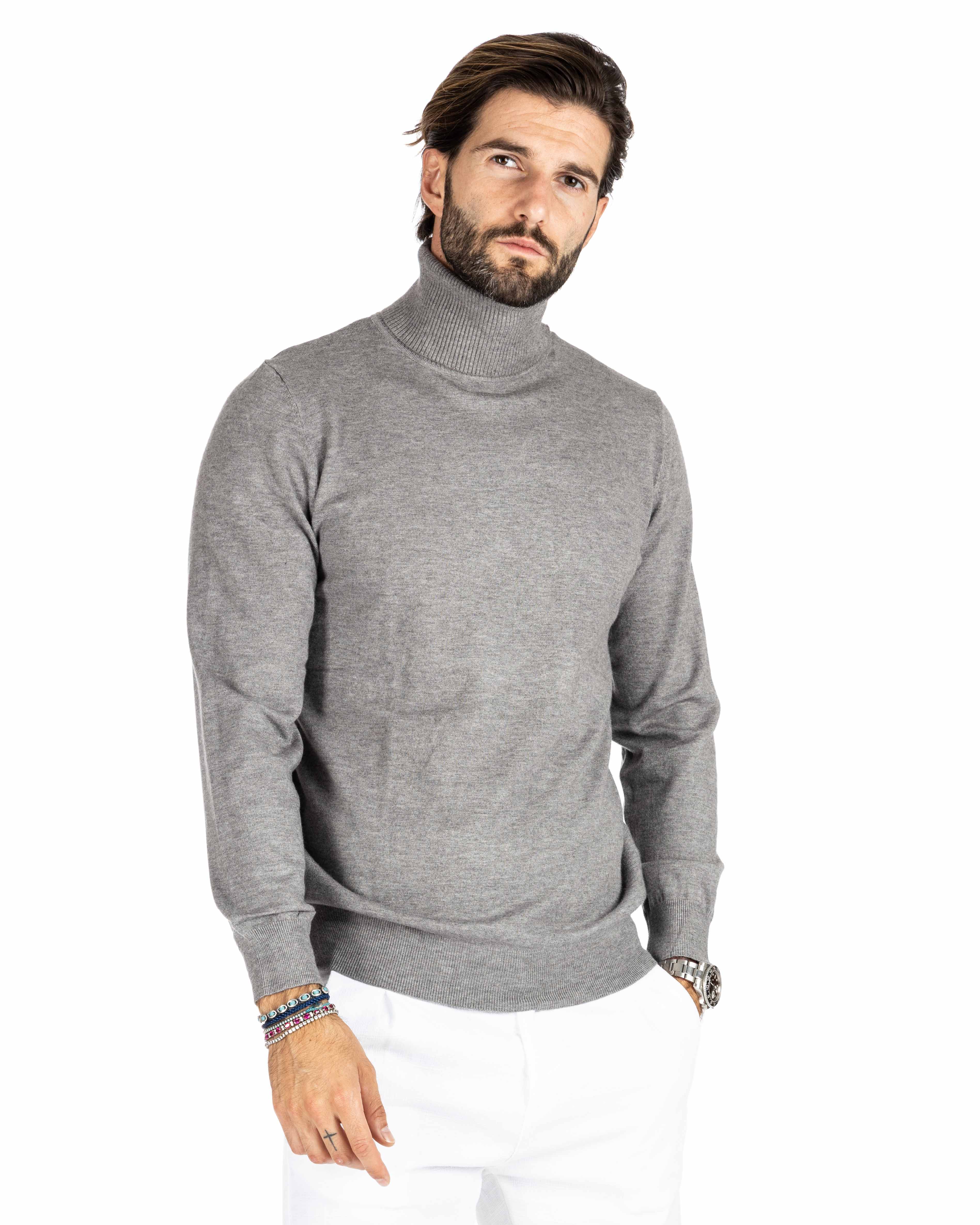 Basic gray turtleneck