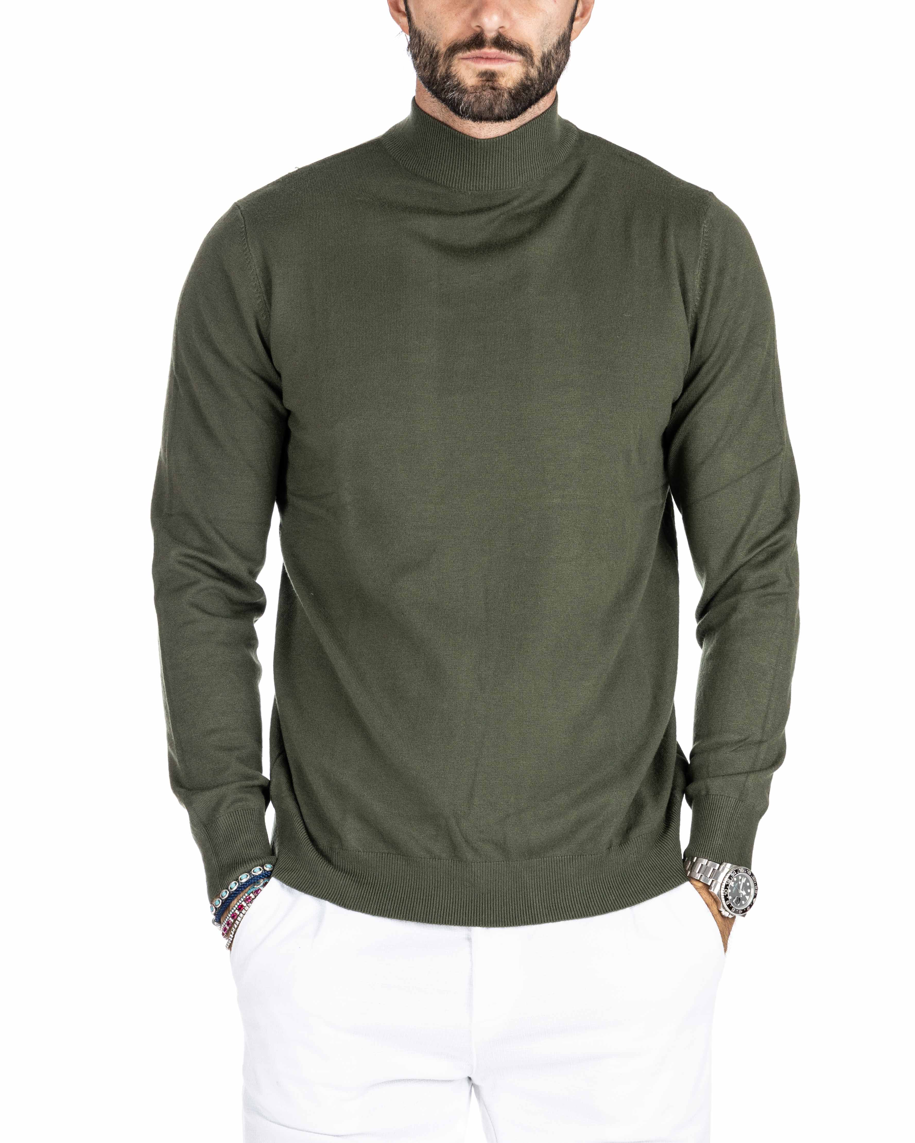 Basic military turtleneck
