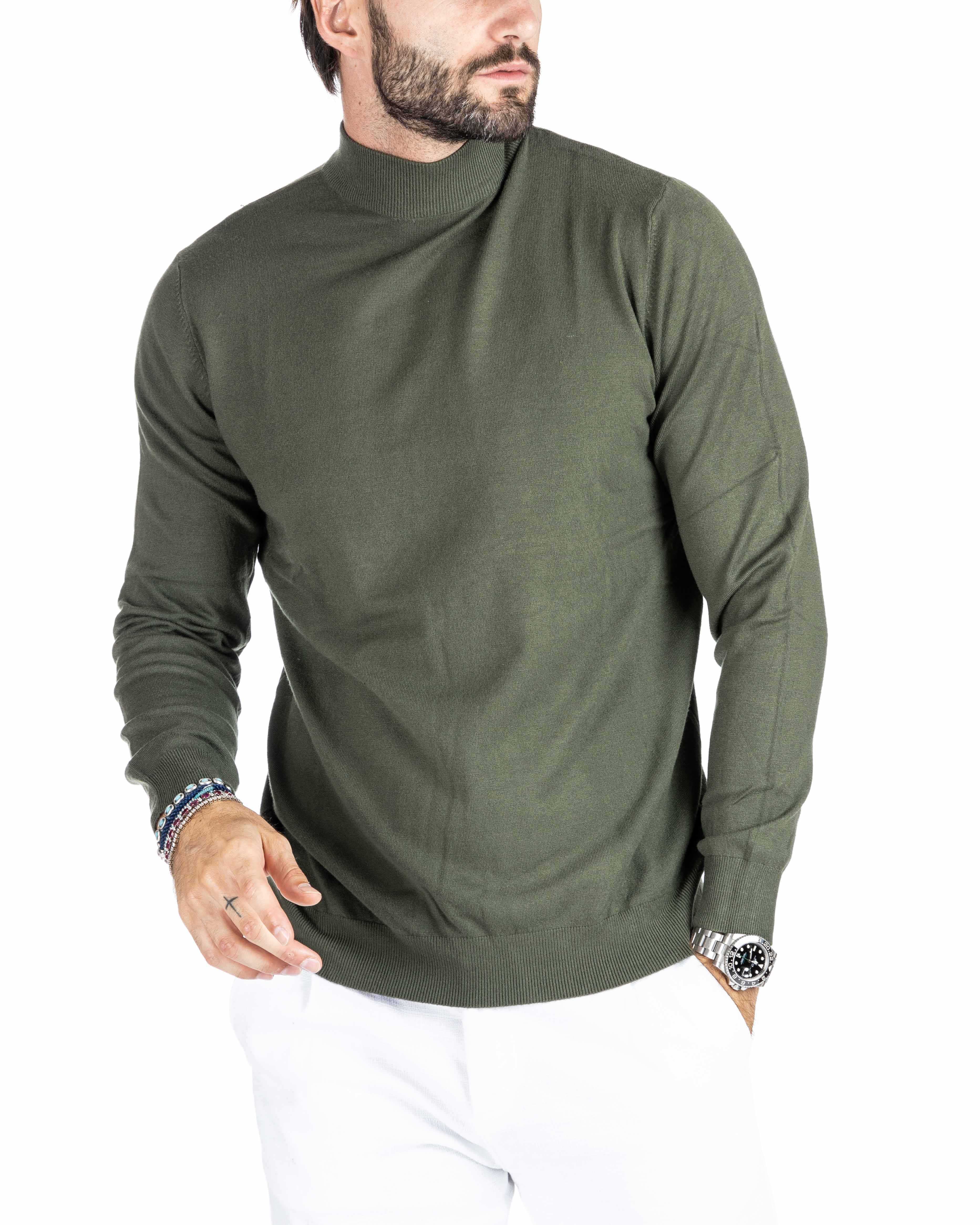 Basic military turtleneck