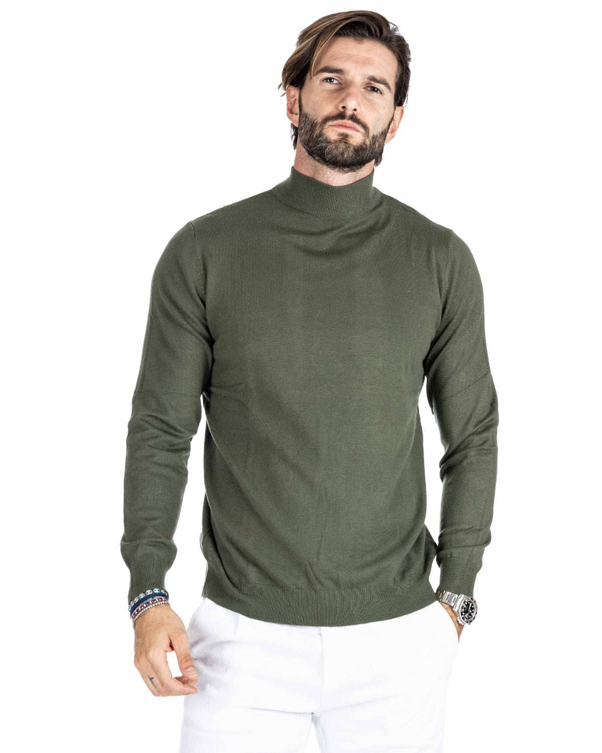 Basic military turtleneck