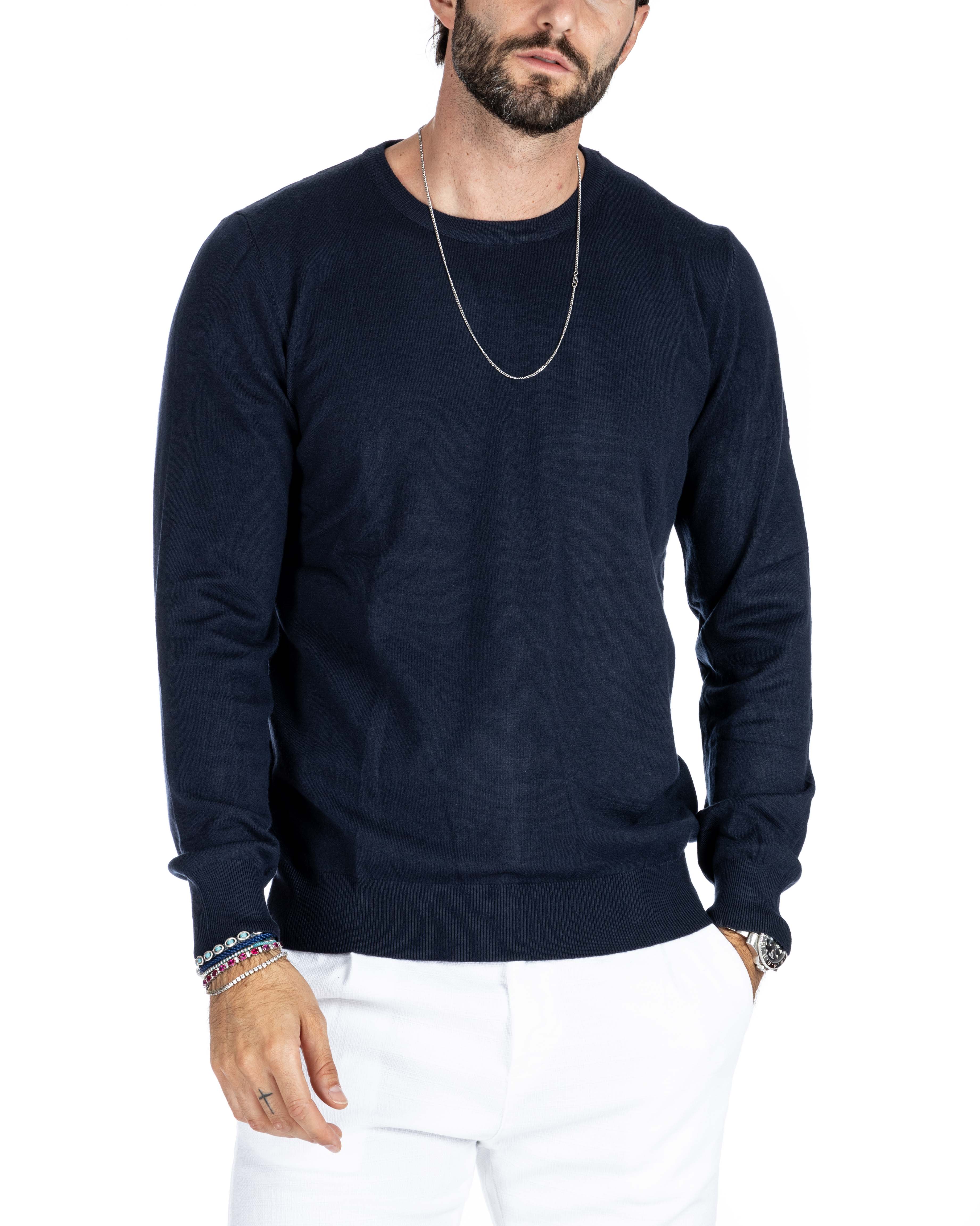 Basic blue crewneck