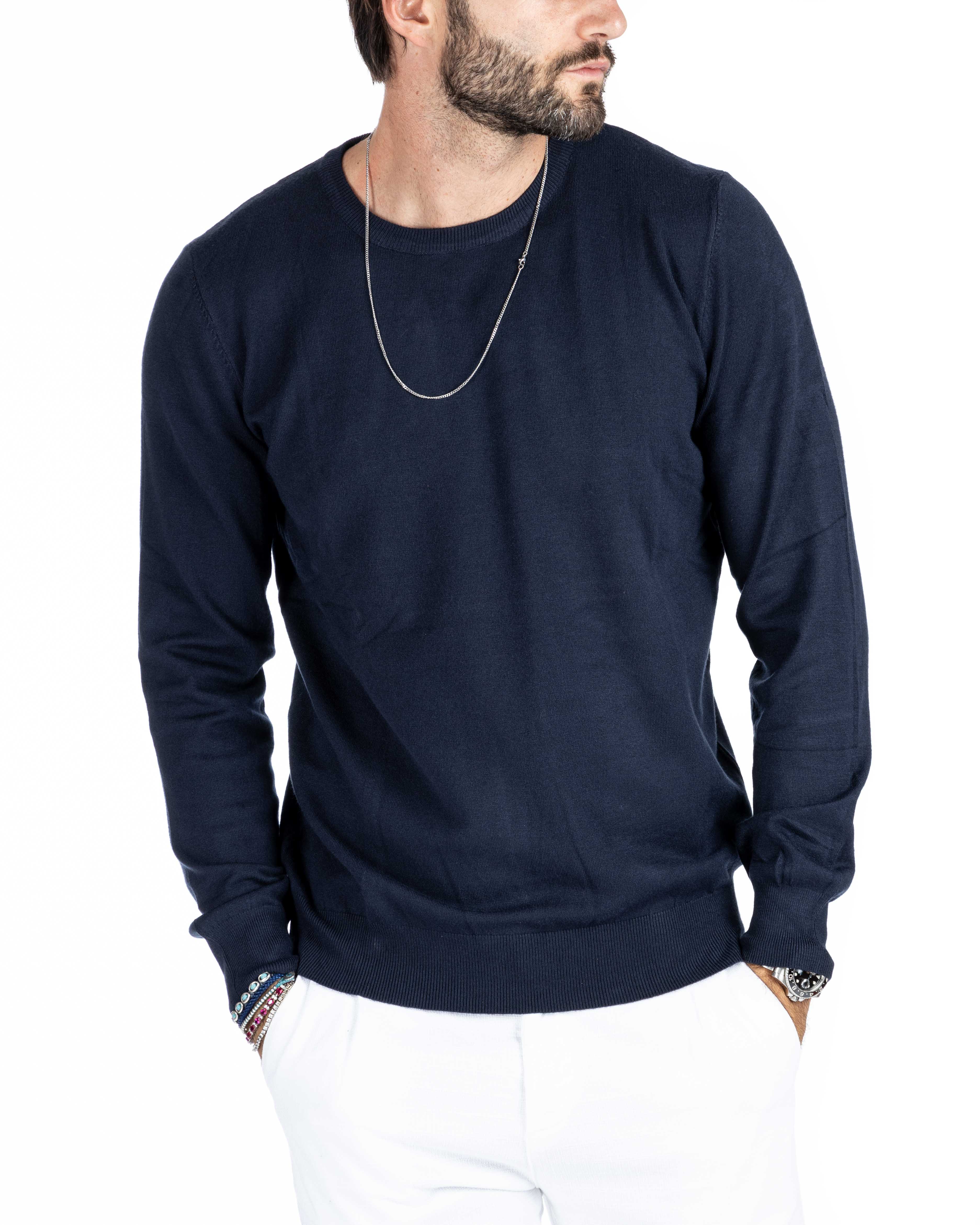 Basic blue crewneck