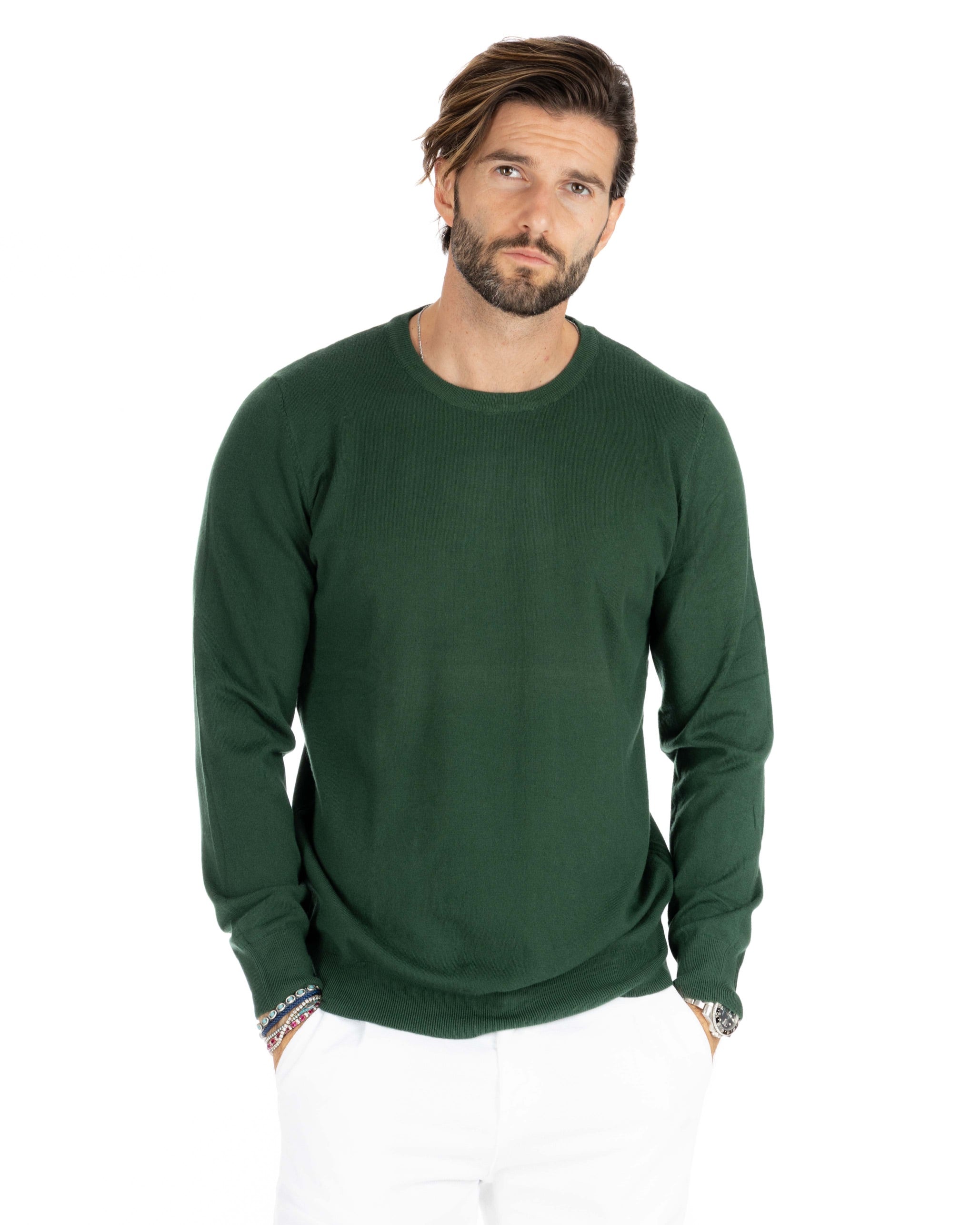 Basic green crewneck