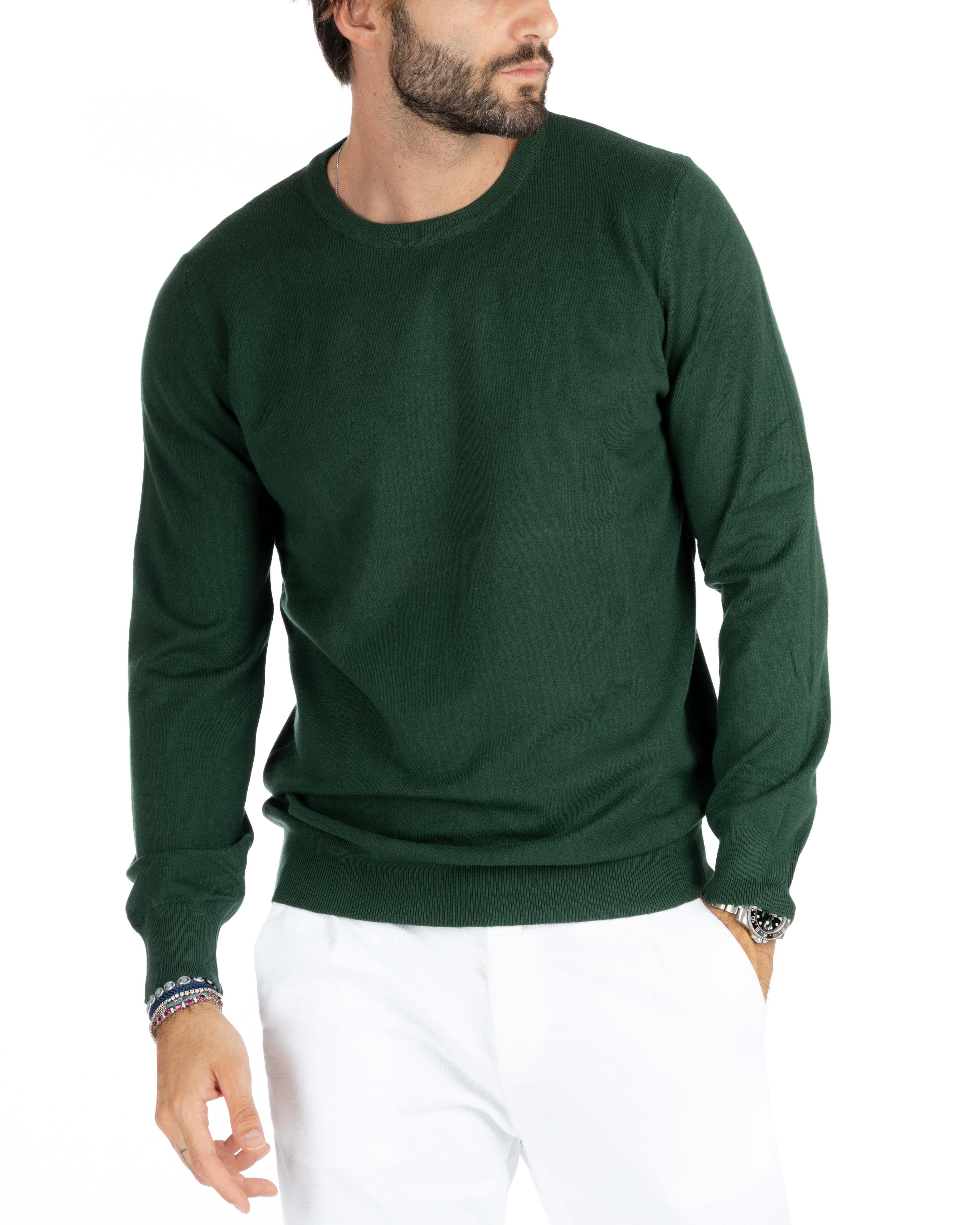 Basic green crewneck