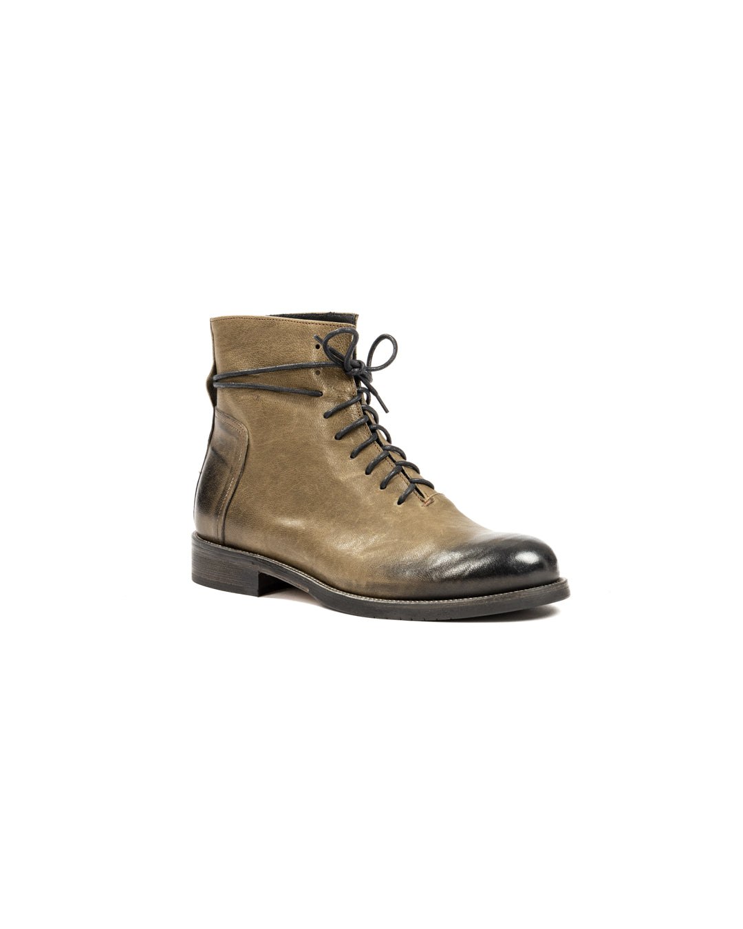 HOUSTON - GREEN WASHED LEATHER BOOTS
