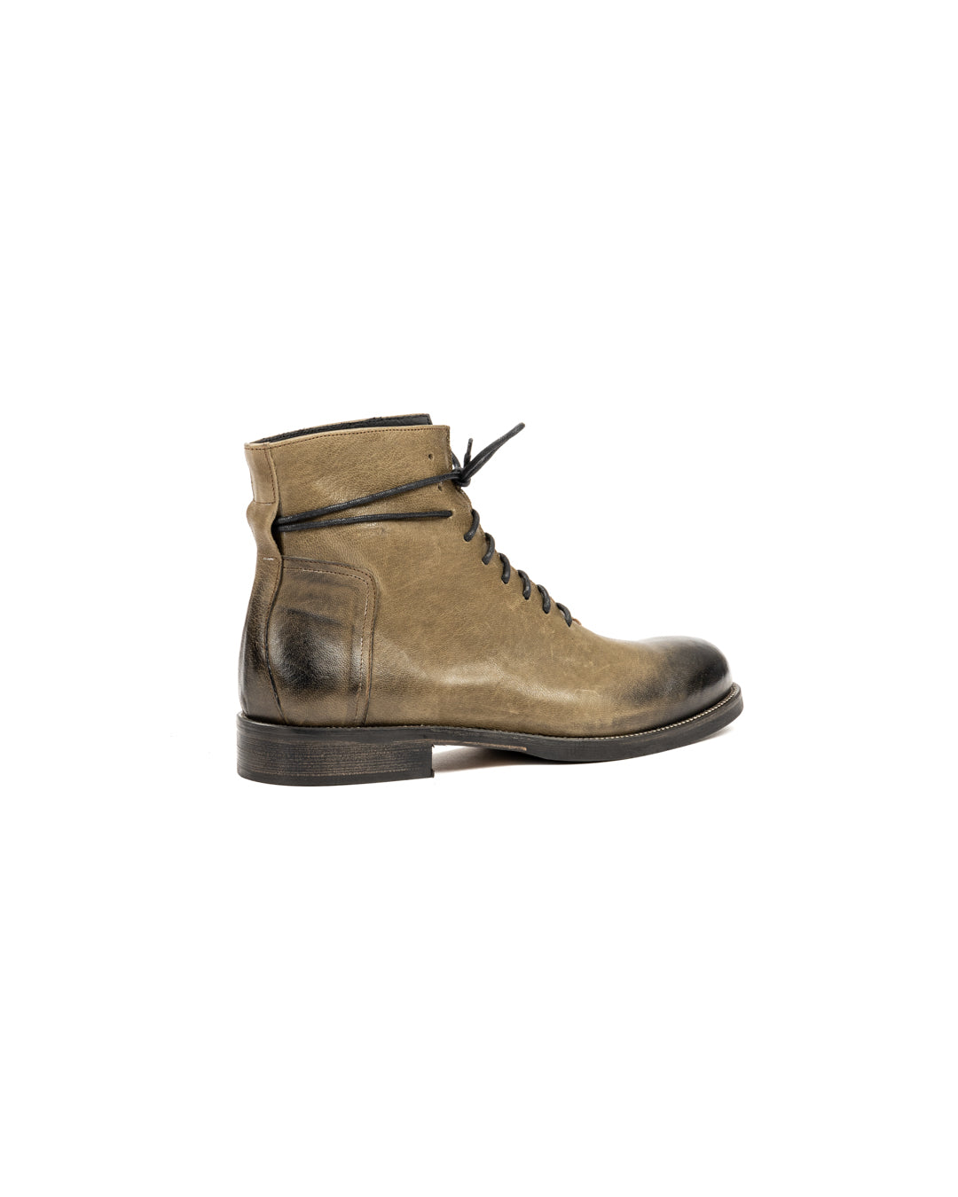 HOUSTON - GREEN WASHED LEATHER BOOTS