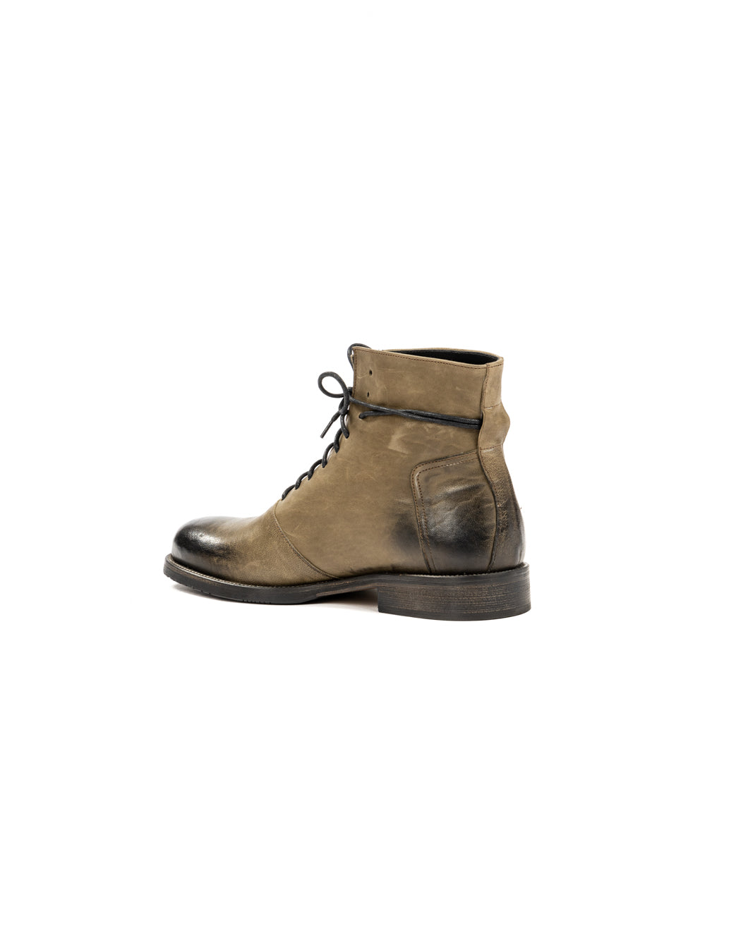 HOUSTON - GREEN WASHED LEATHER BOOTS