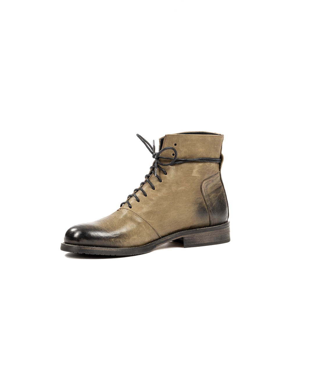 HOUSTON - GREEN WASHED LEATHER BOOTS