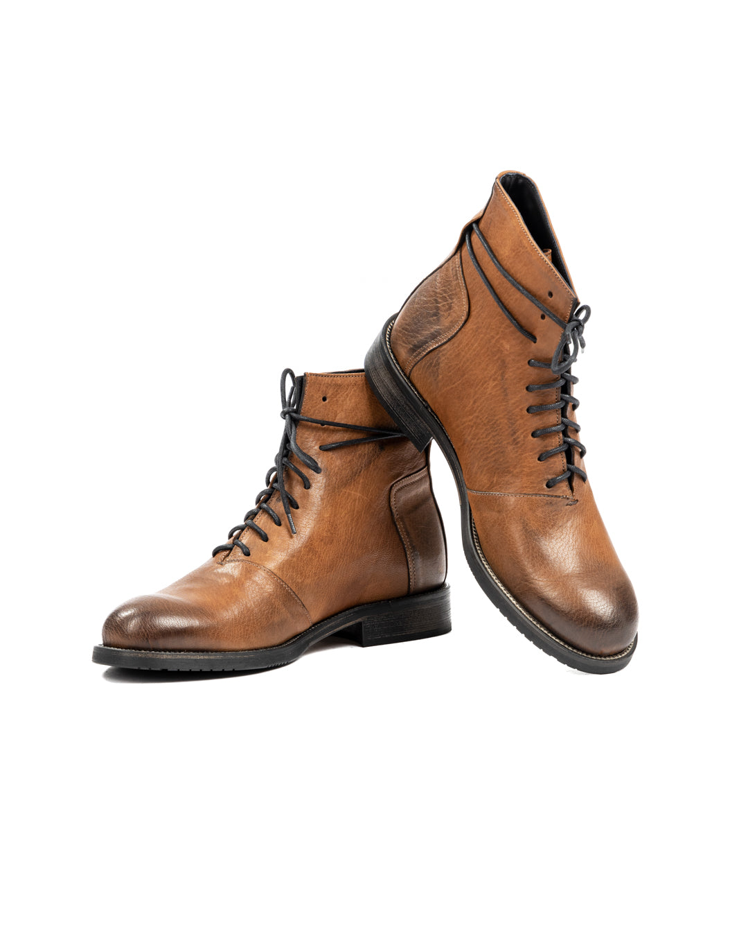HOUSTON - TOBACCO WASHED LEATHER BOOTS