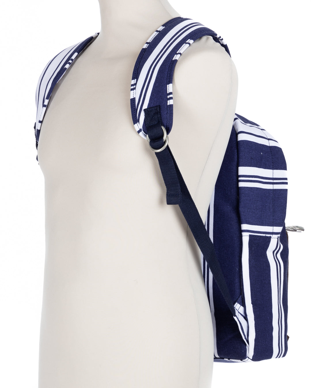 MASPALOMAS - BLUE AND WHITE MULTI-STRIPE BACKPACK