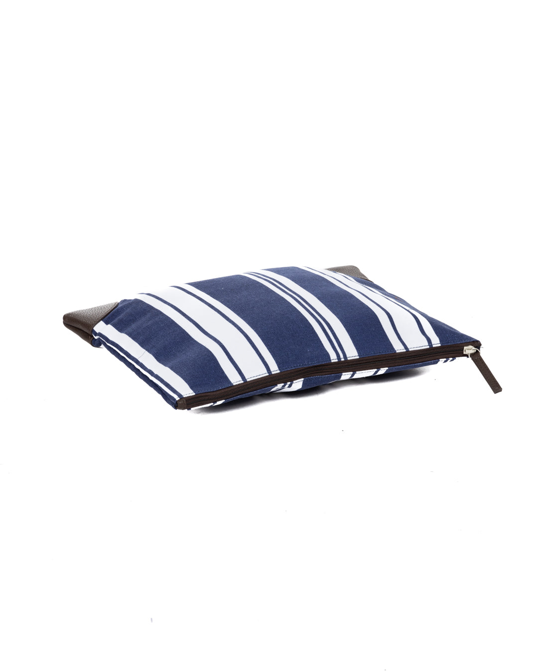 MASPALOMAS - BLUE AND WHITE MULTI STRIPE CLUTCH