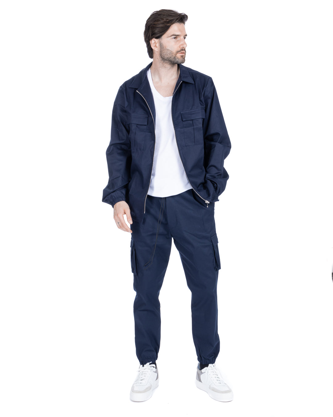 WAYNE - NAVY BLUE ZIP JACKET