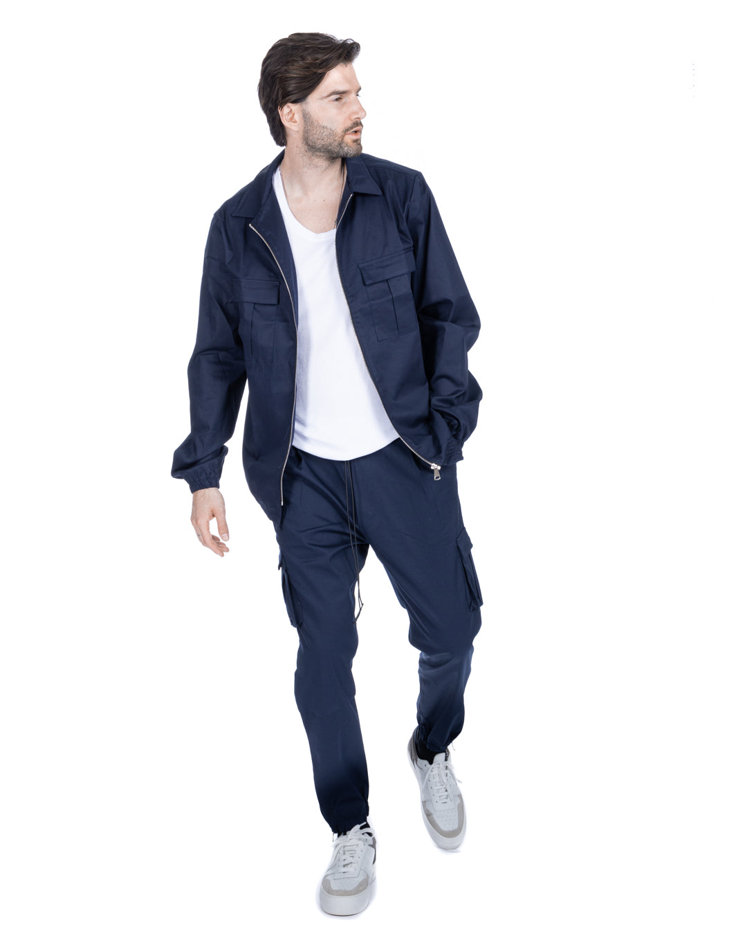 WAYNE - NAVY BLUE ZIP JACKET