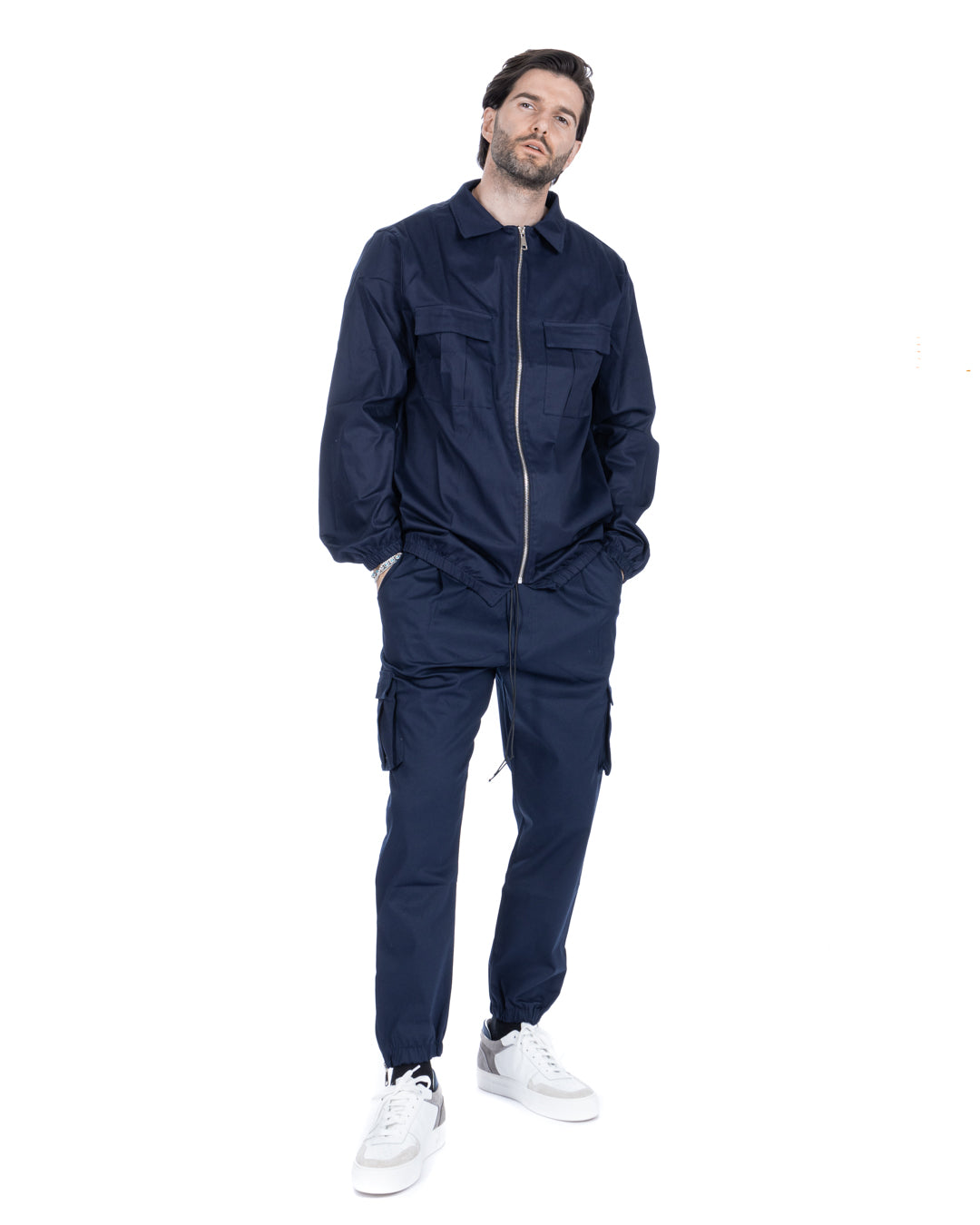 WAYNE - NAVY BLUE ZIP JACKET