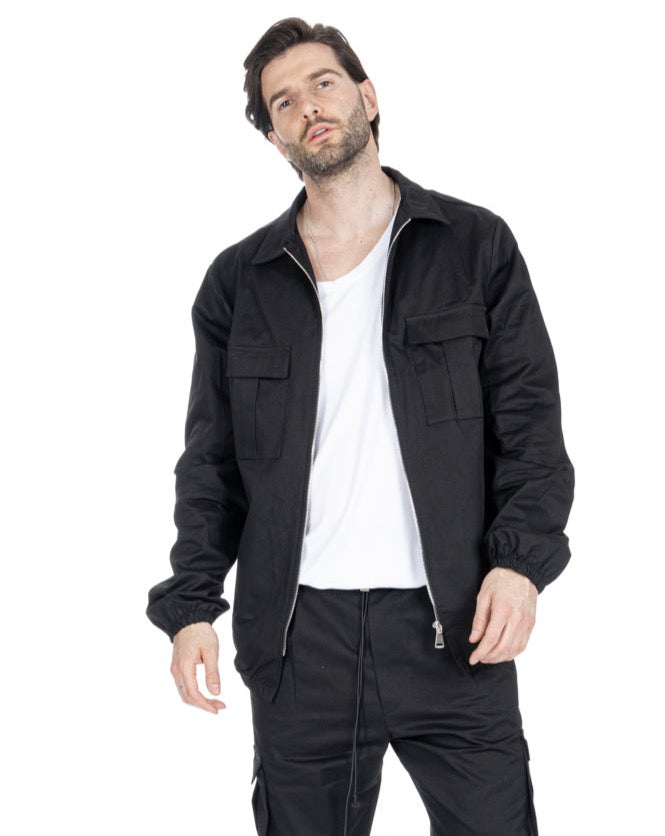 WAYNE - BLACK ZIP JACKET