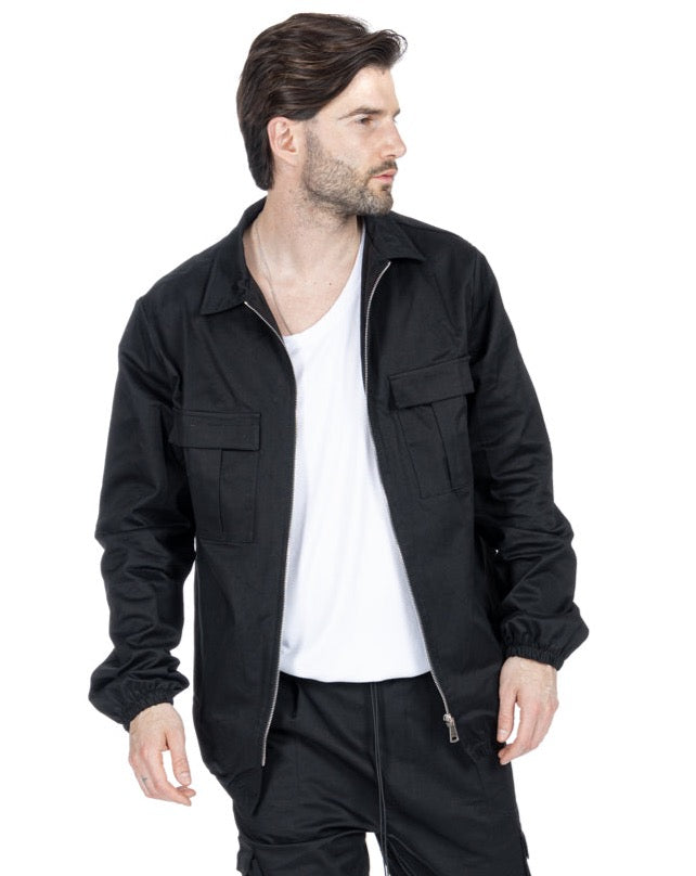 WAYNE - BLACK ZIP JACKET