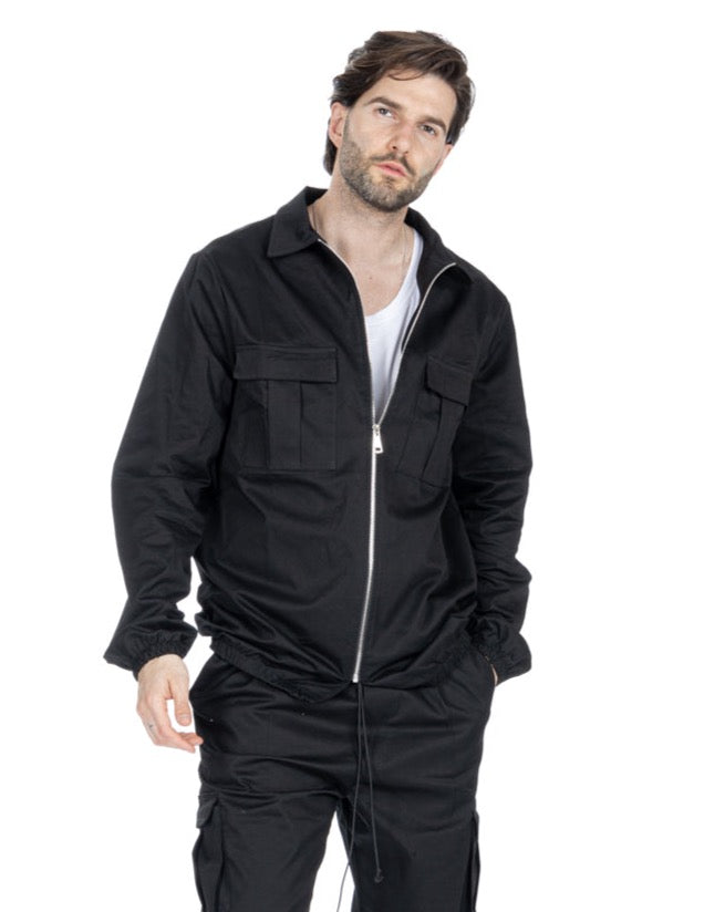 WAYNE - BLACK ZIP JACKET