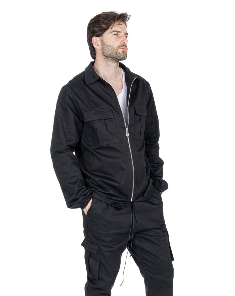 WAYNE - BLACK ZIP JACKET