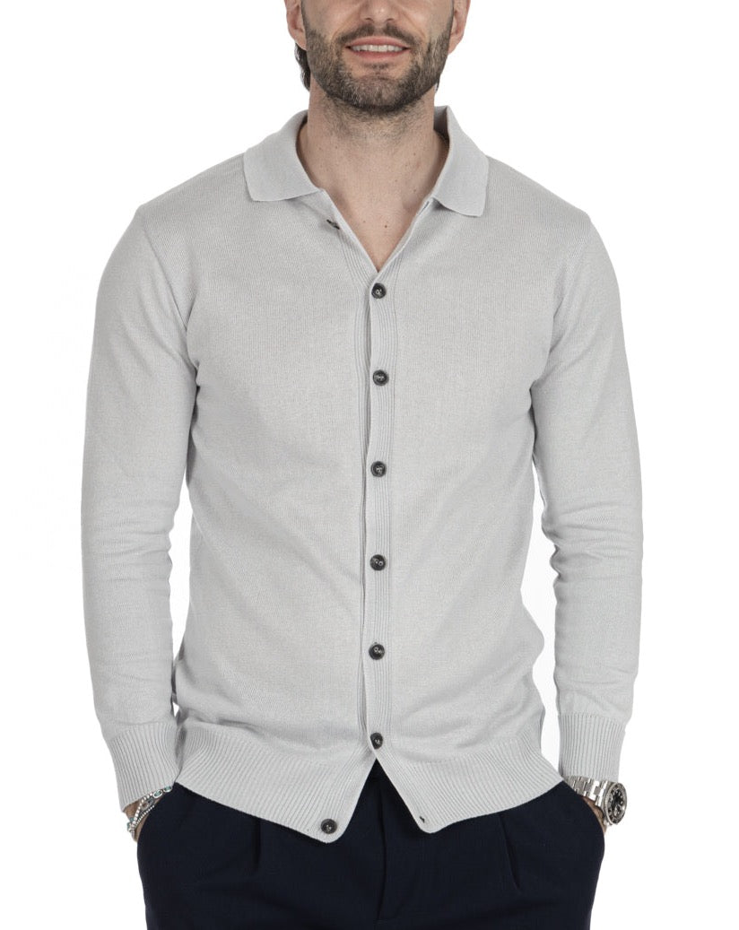 MARLON - GRAY SHIRT CARDIGAN