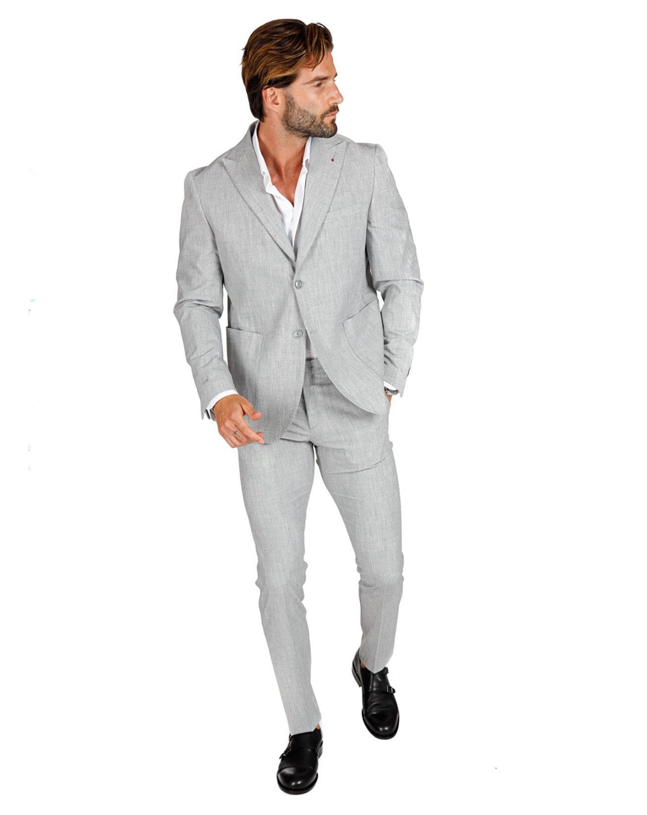Lipari - gray single-breasted suit