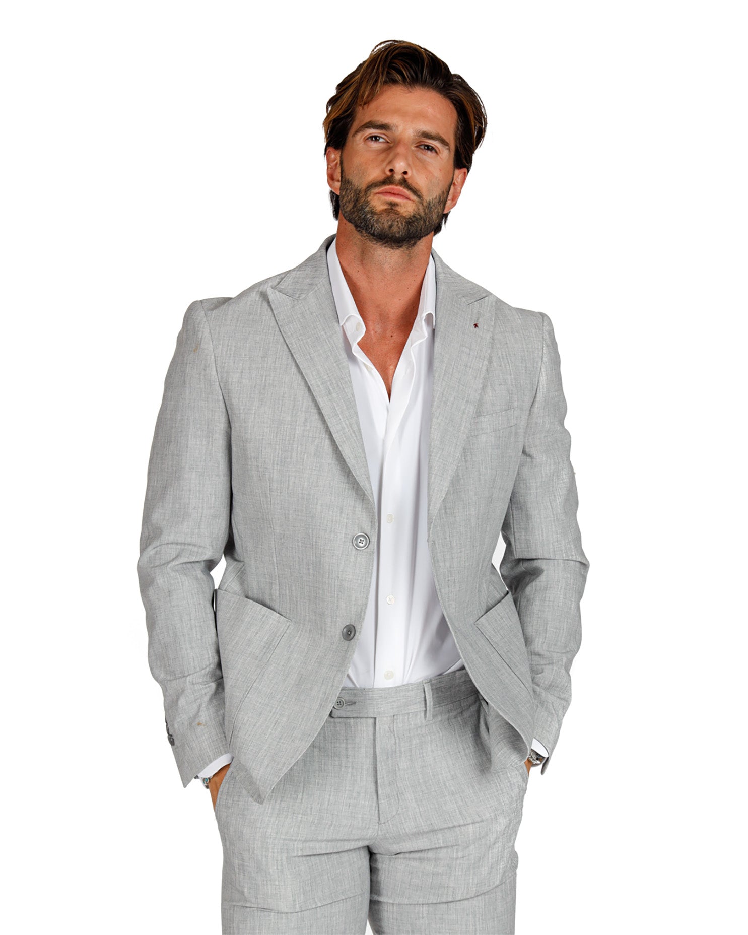 Lipari - gray single-breasted suit