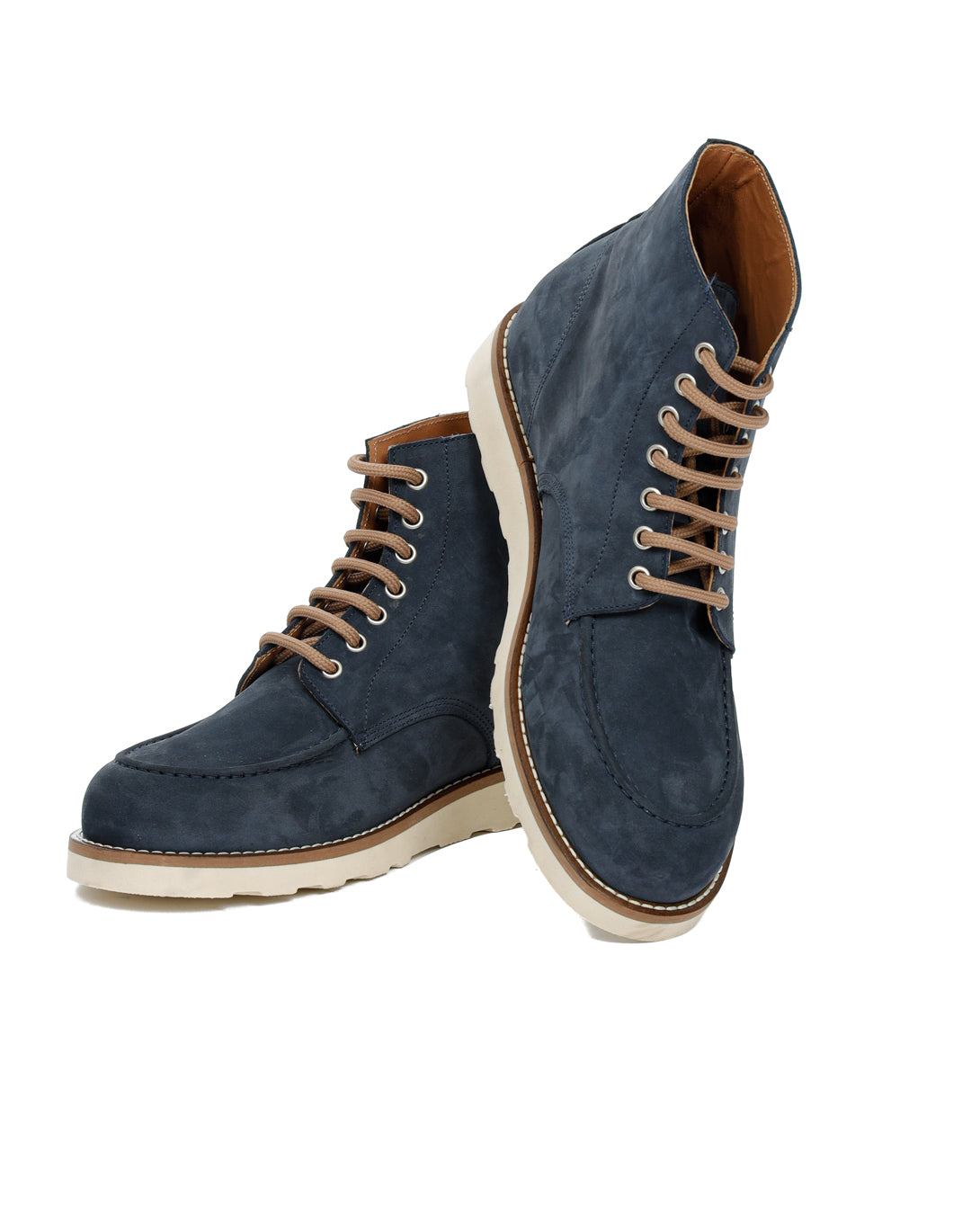 Moon - blue nubuck leather boot