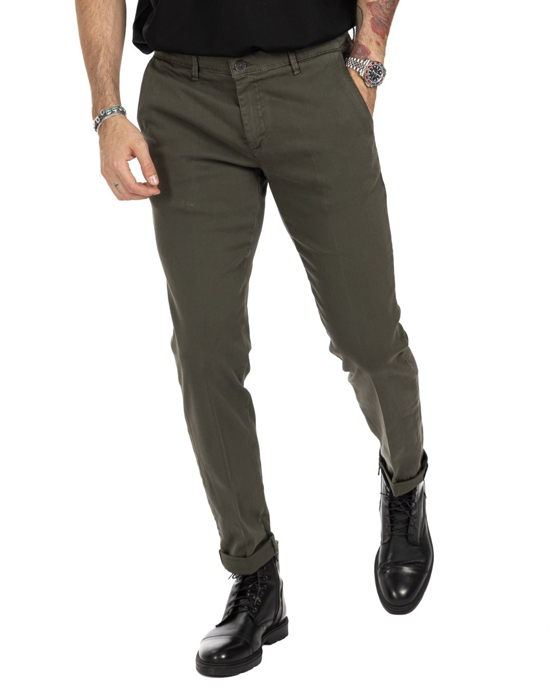 Pantalon Jack en coton style militaire