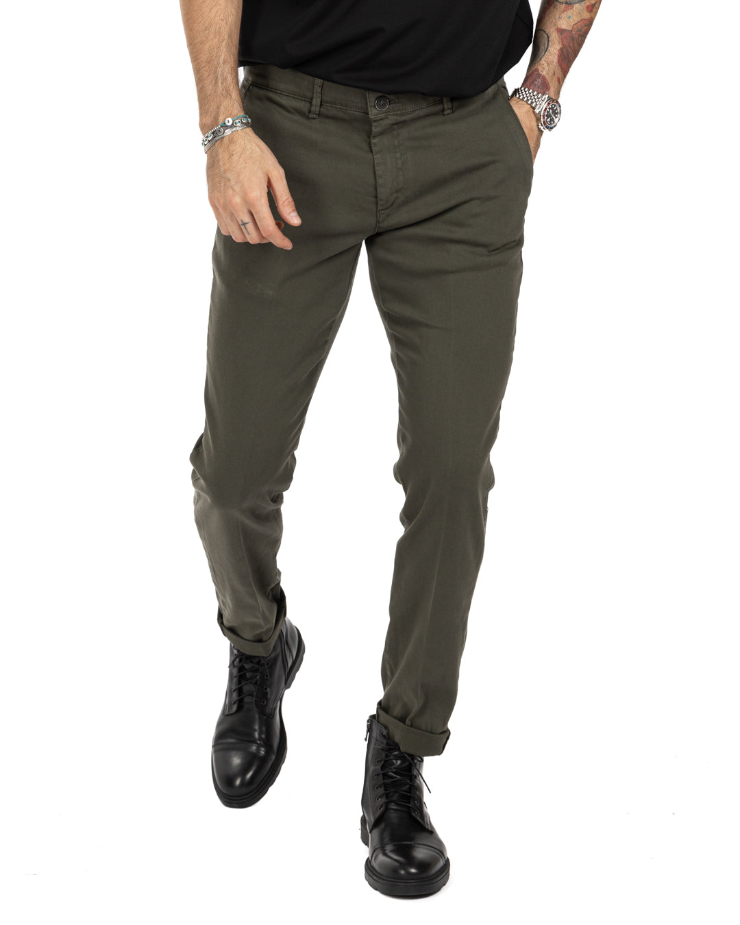 Pantalon Jack en coton style militaire