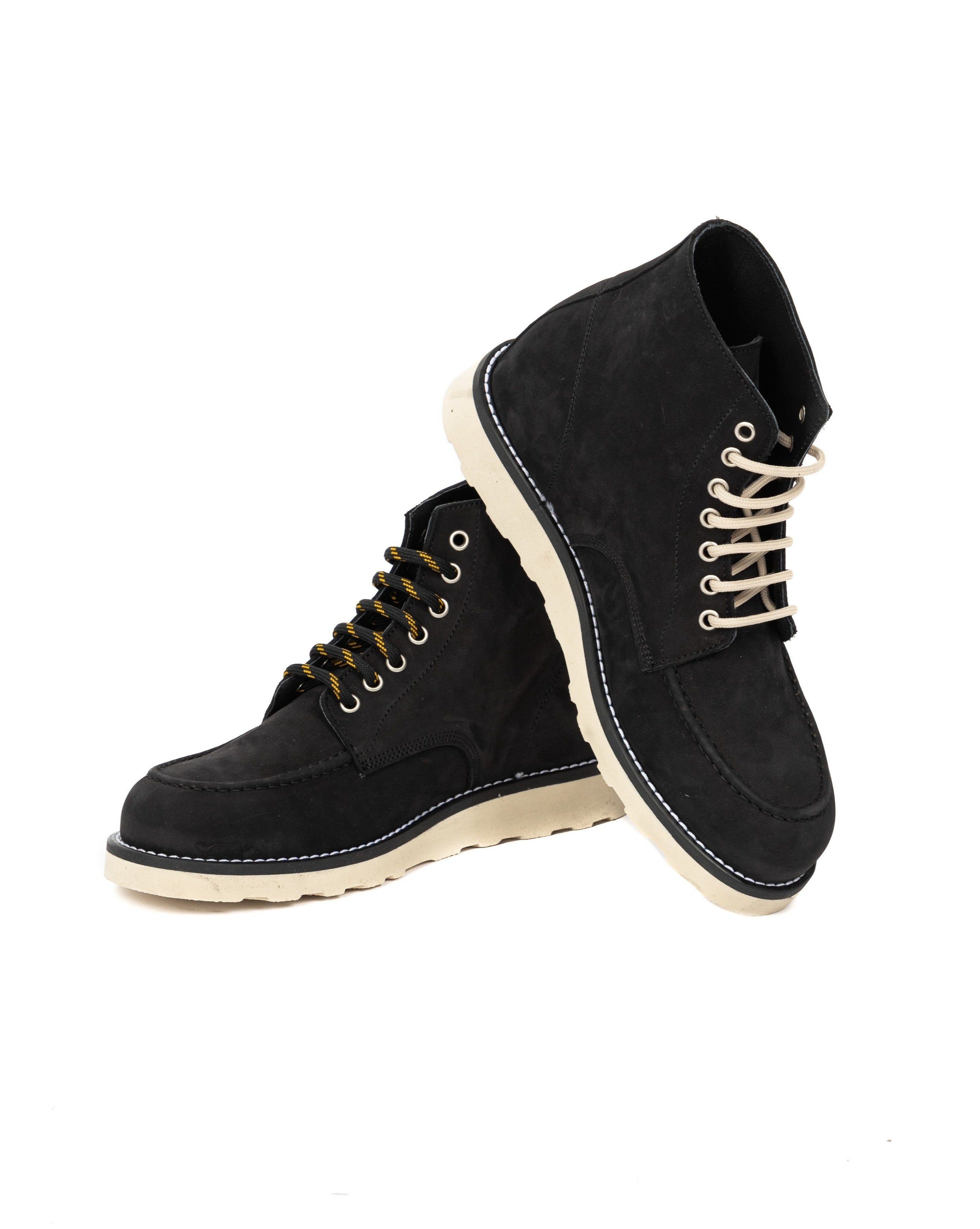Moon - bottine en cuir nubuck noir