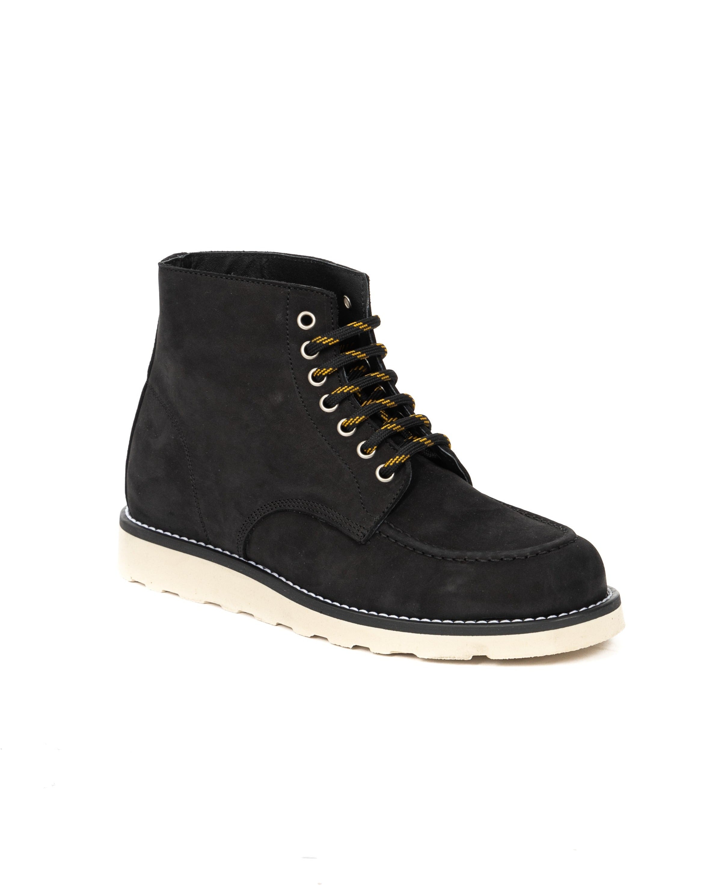 Moon - bottine en cuir nubuck noir