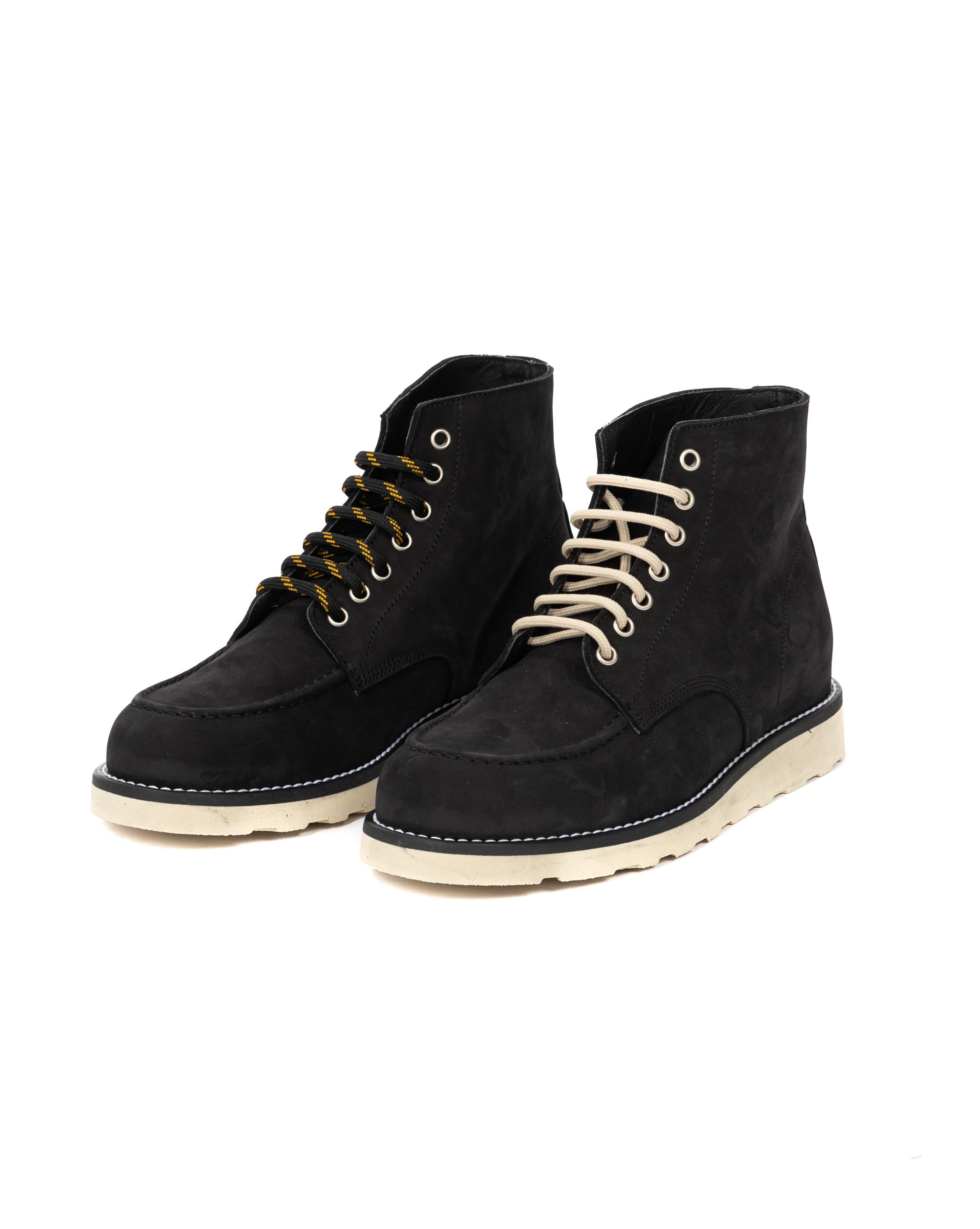 Moon - bottine en cuir nubuck noir