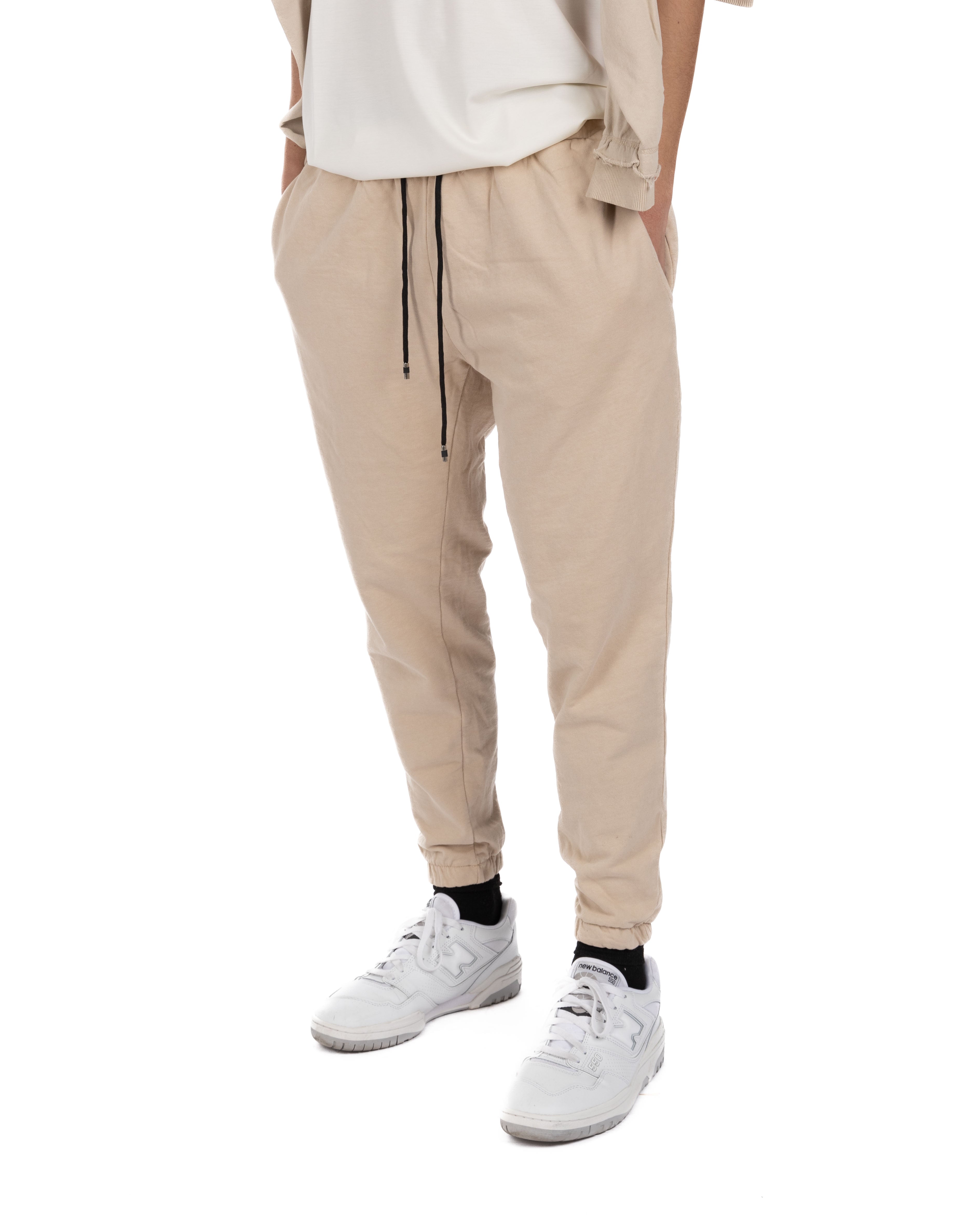 Hans - pantalon de survêtement beige