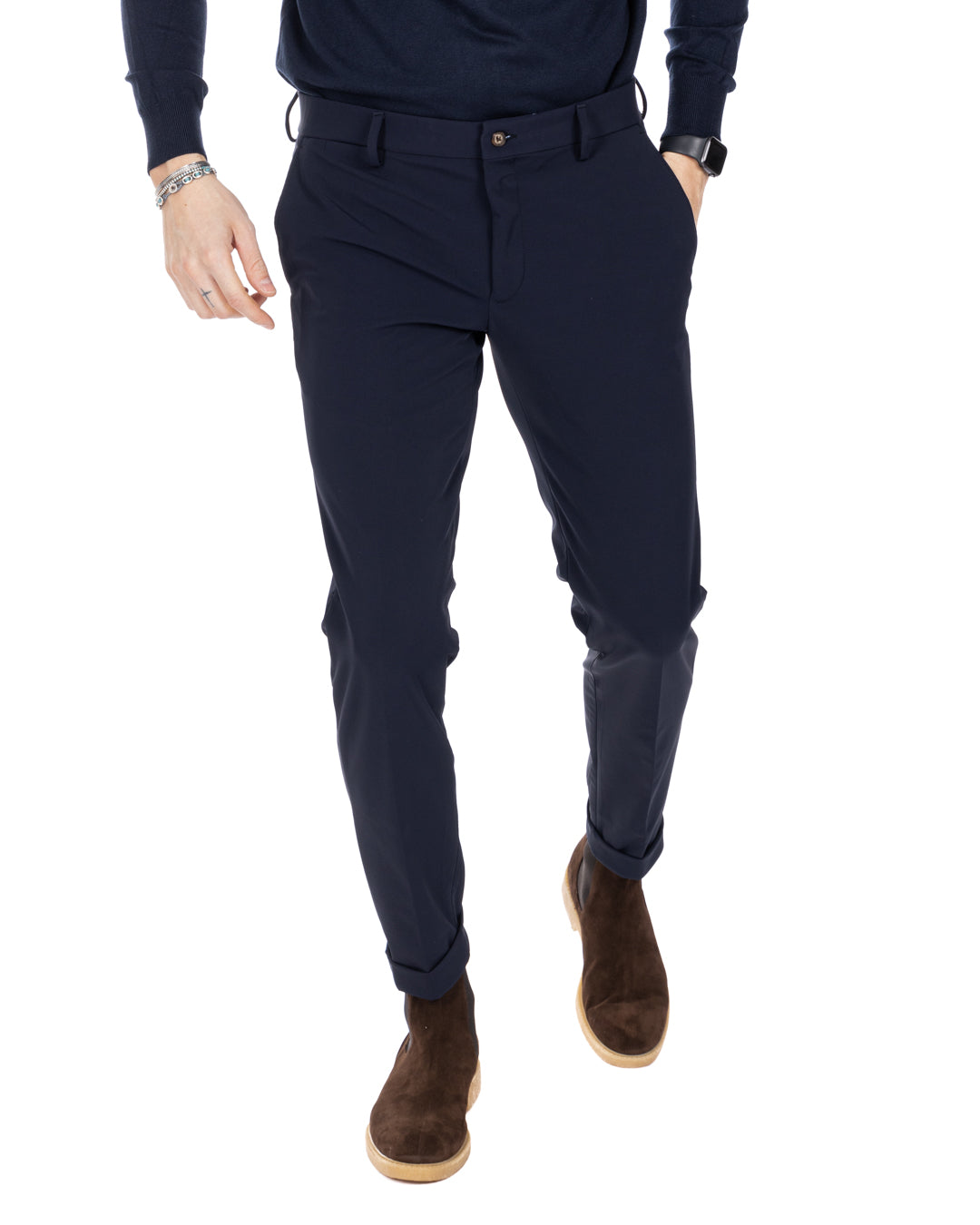 Smith - blue technical trousers