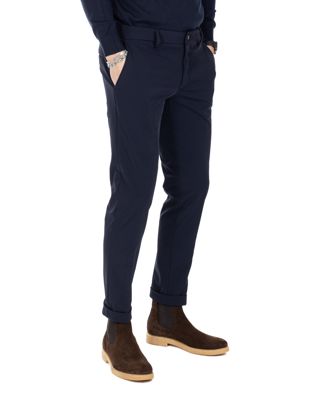 Smith - blue technical trousers