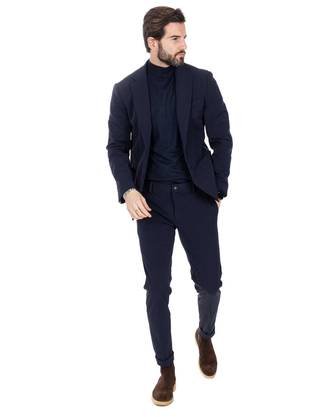 Smith - blue technical trousers