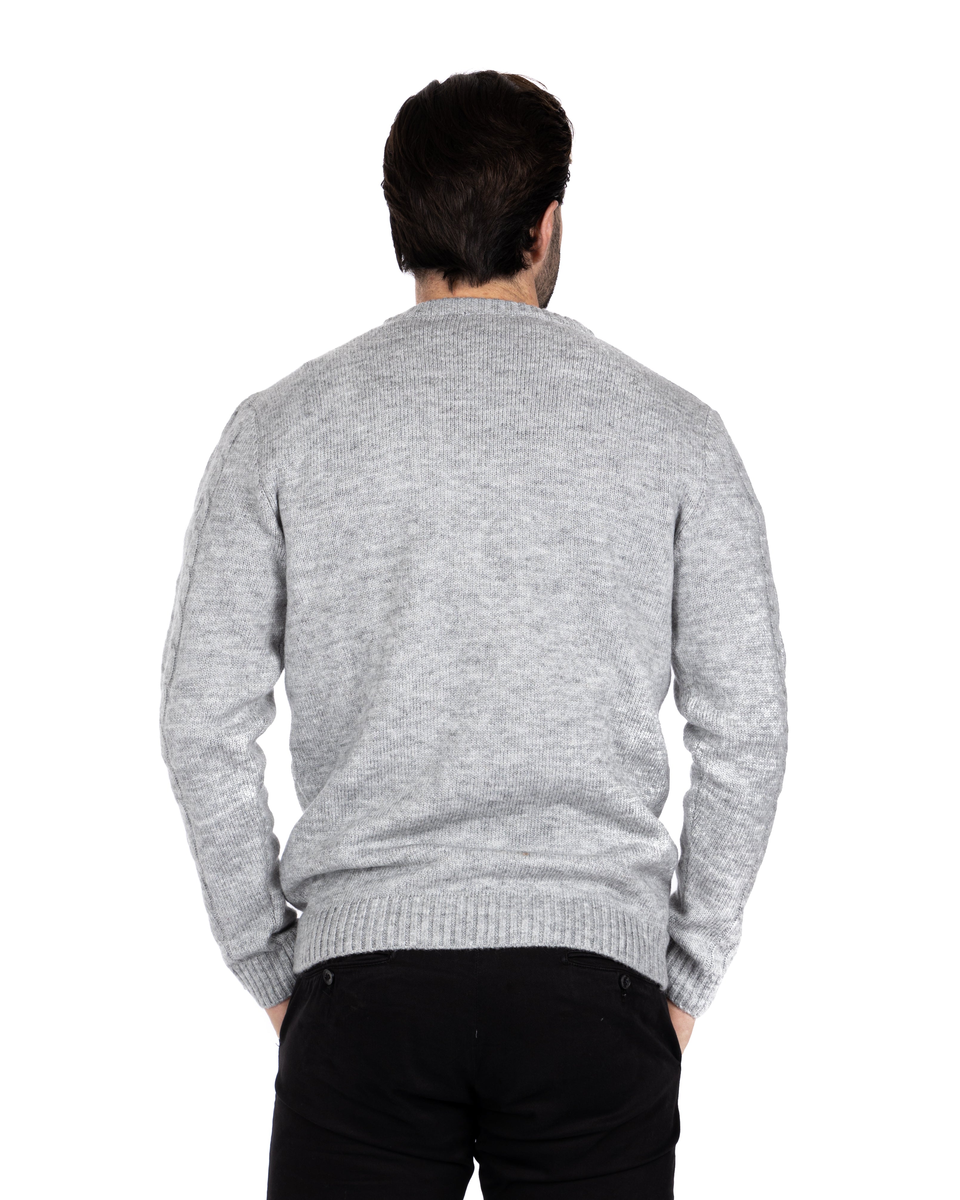 Leiden - gray braided sweater