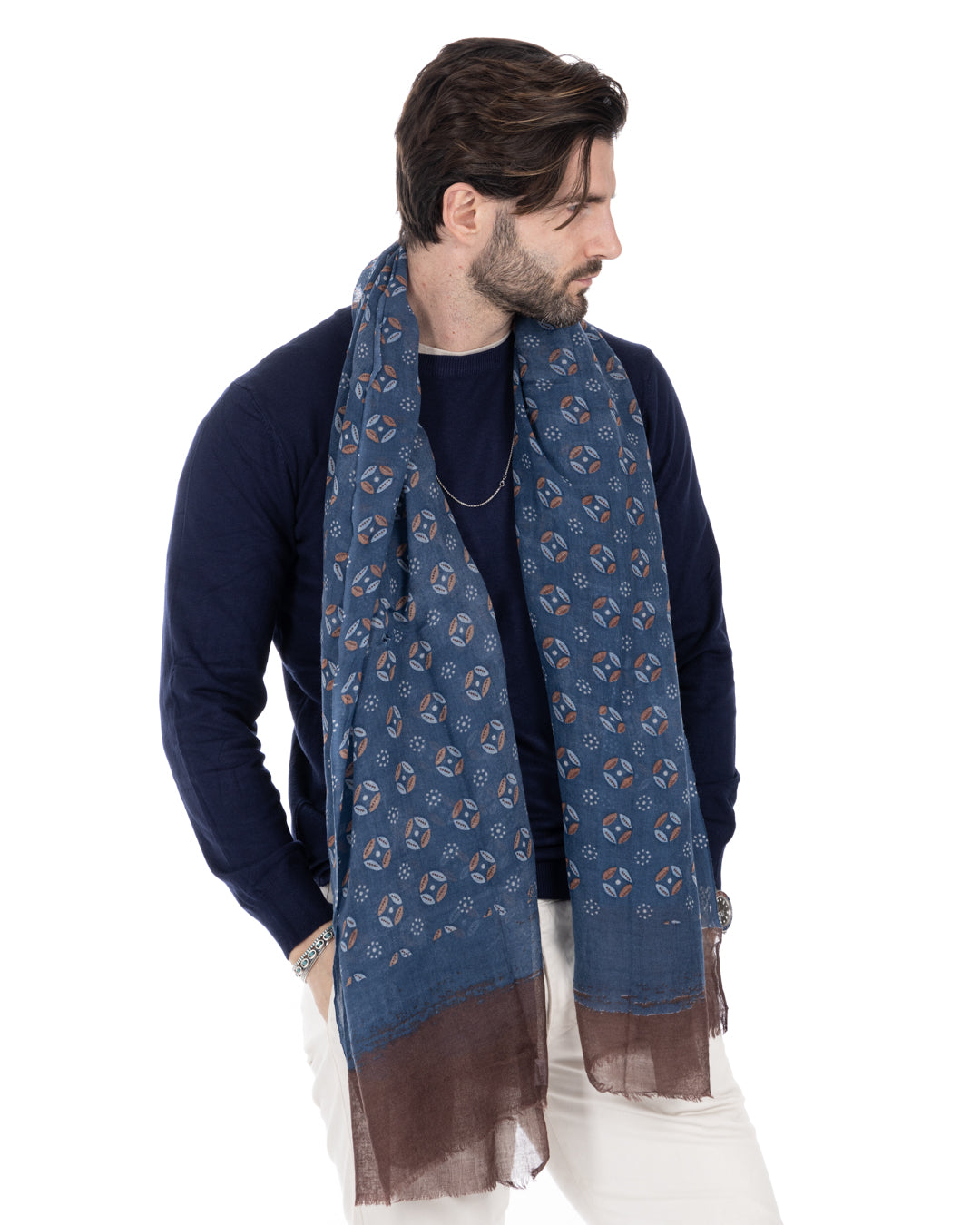 Agadir - dark brown wool scarf