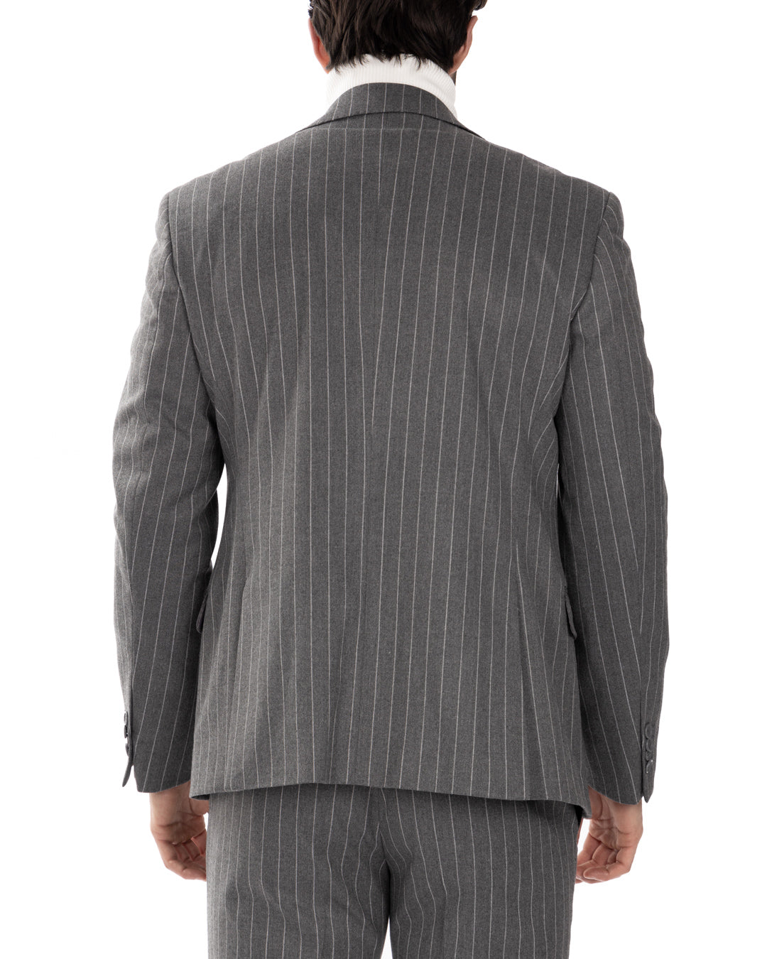 Feel - gray pinstripe single-breasted jacket